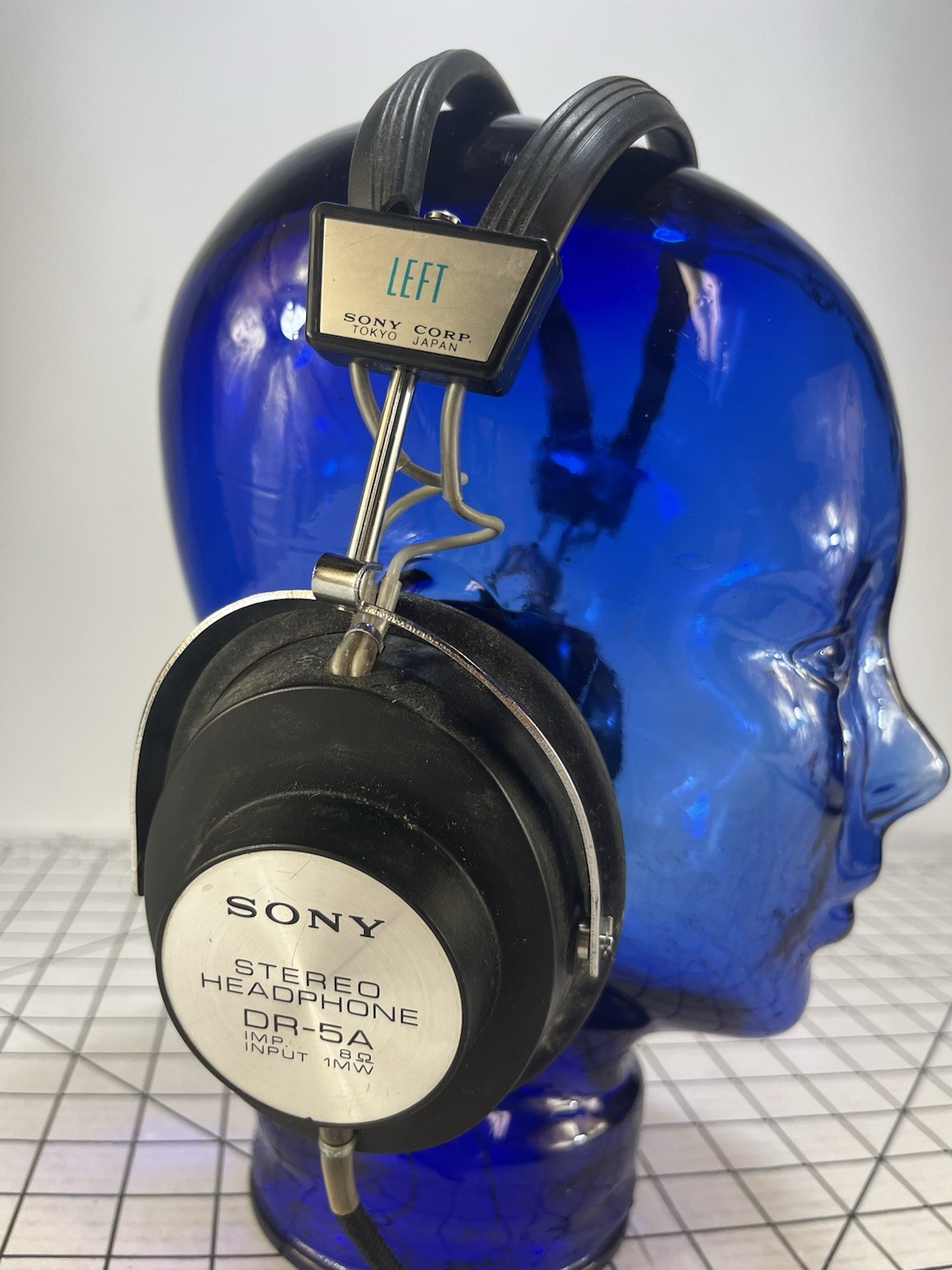 Vintage Sony DR-5A Stereo Headphones 1960s Japan 1/4″ Jack Hi-Fi Audiophile
