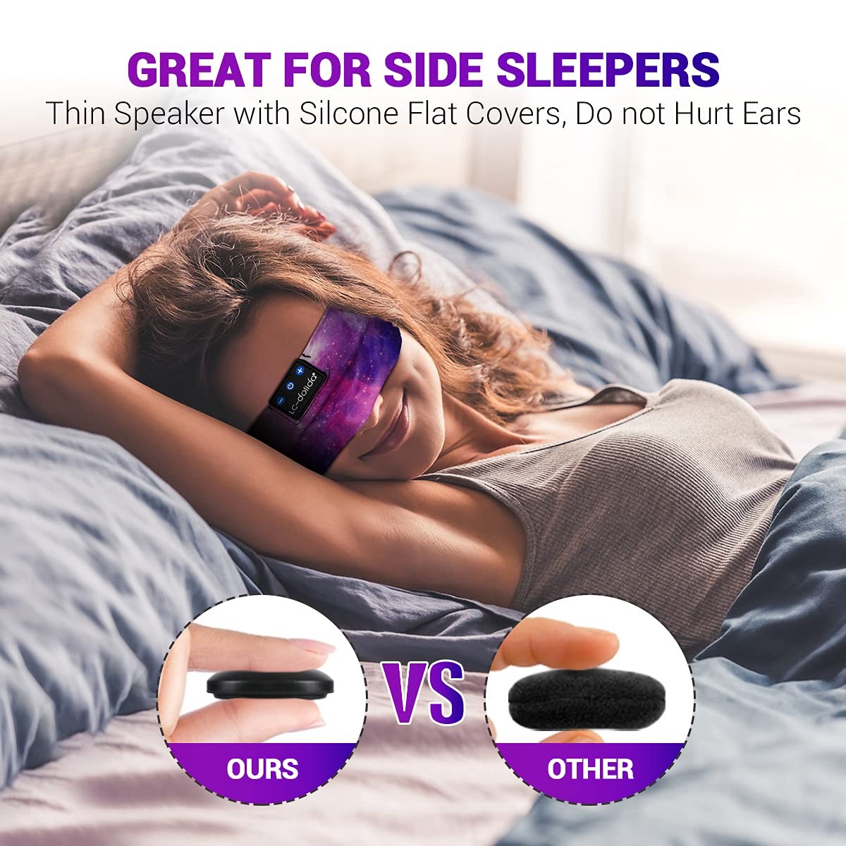 Sleep Headphones Bluetooth Headband Sleeping Wireless Headband Headphones wit…