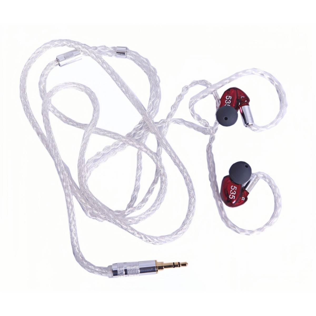 Shure SE535 Earphones Sound Isolating 3.5mm Stereo Voice Headset – White Red
