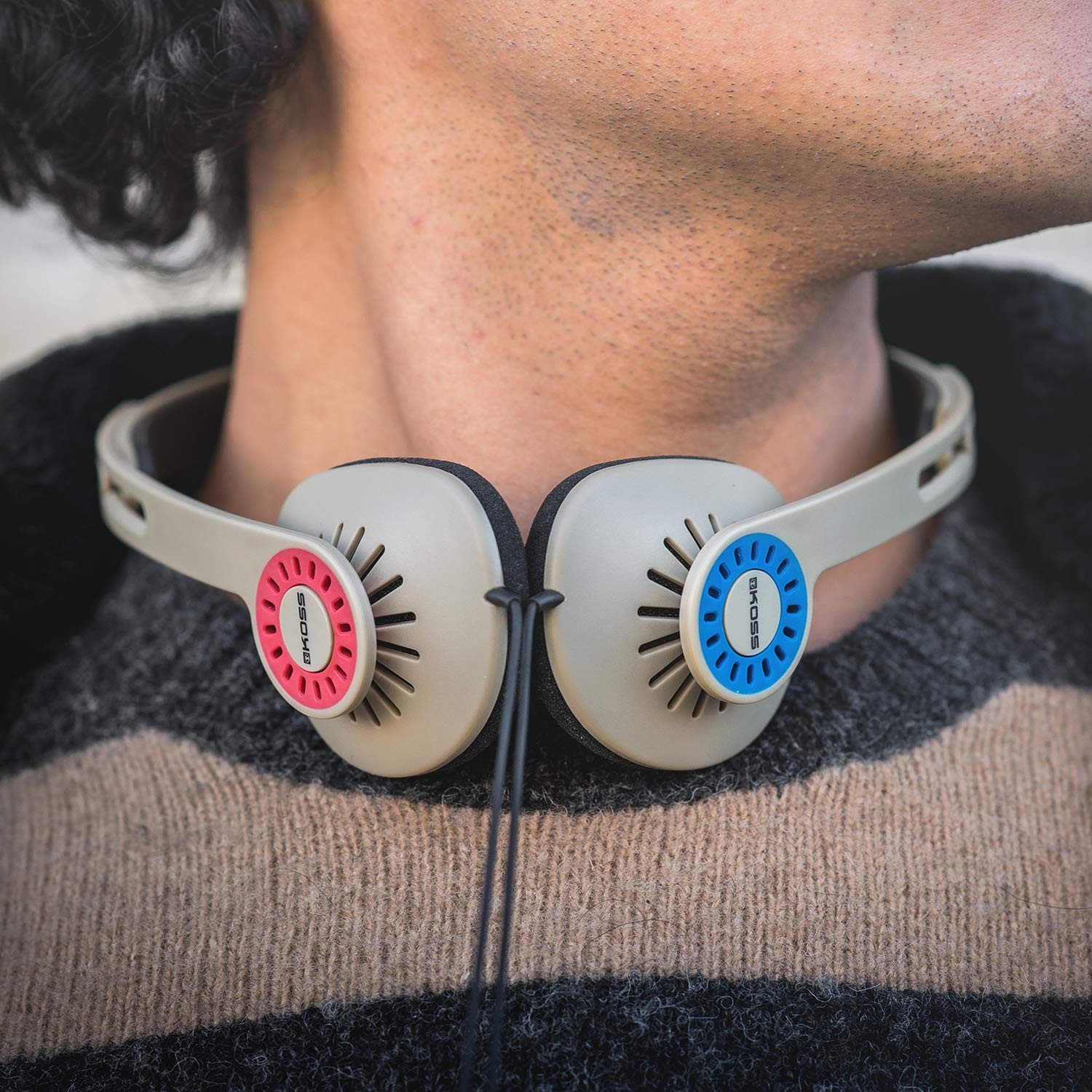 On-Ear Headphones with Microphone, Touch Control, Wired 3.5mm, Retro Style