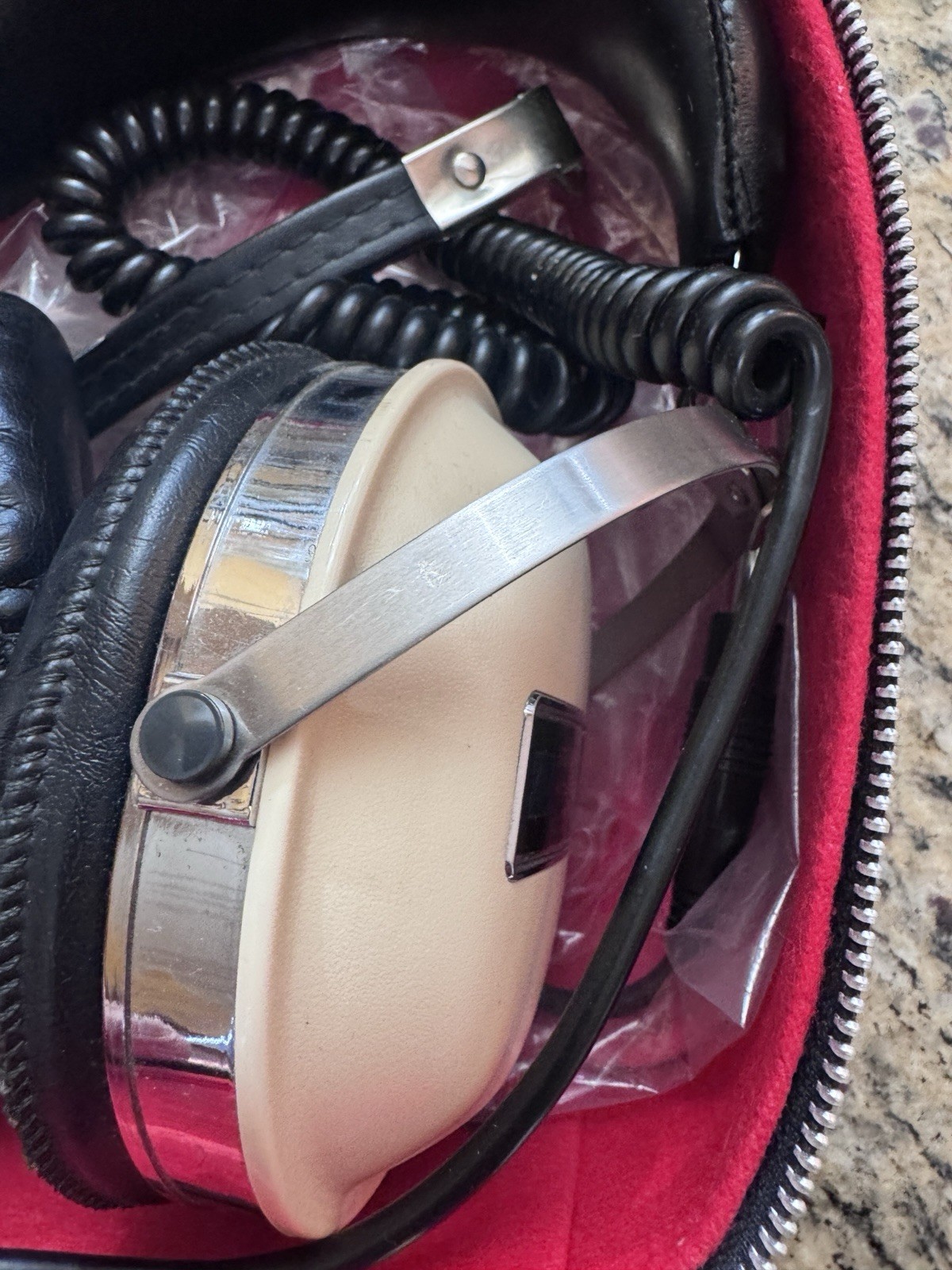 Vintage Rystl Electro-3000 Stereo Headphones With Case Made in Japan