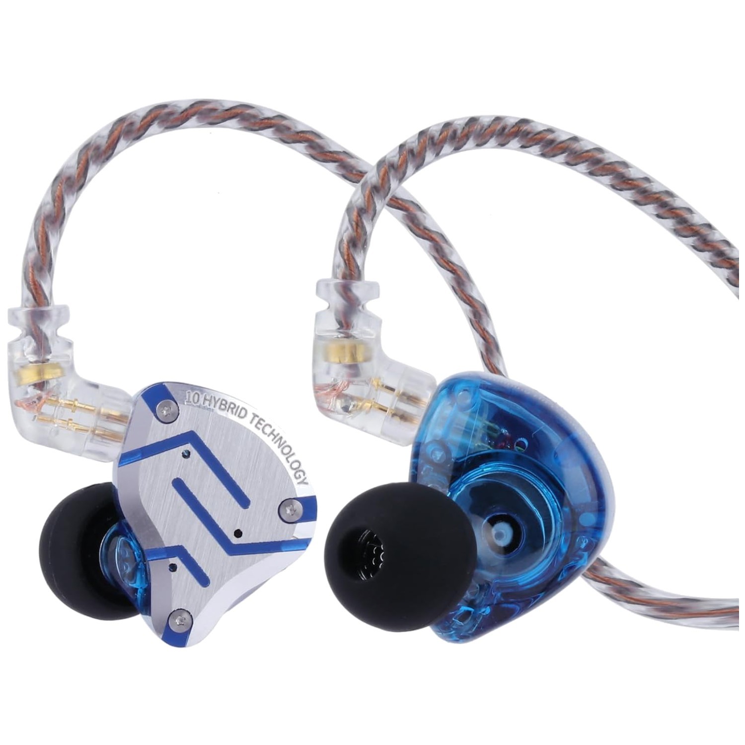 Ergonomic KZ ZS10 Pro Wired Ear Monitors with Detachable Cable & Noise Isolation