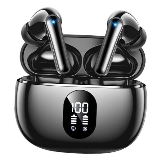 Wireless Earbuds Deep Bass Sound Ear Buds, Bluetooth 5.3 Headphones 48H Black