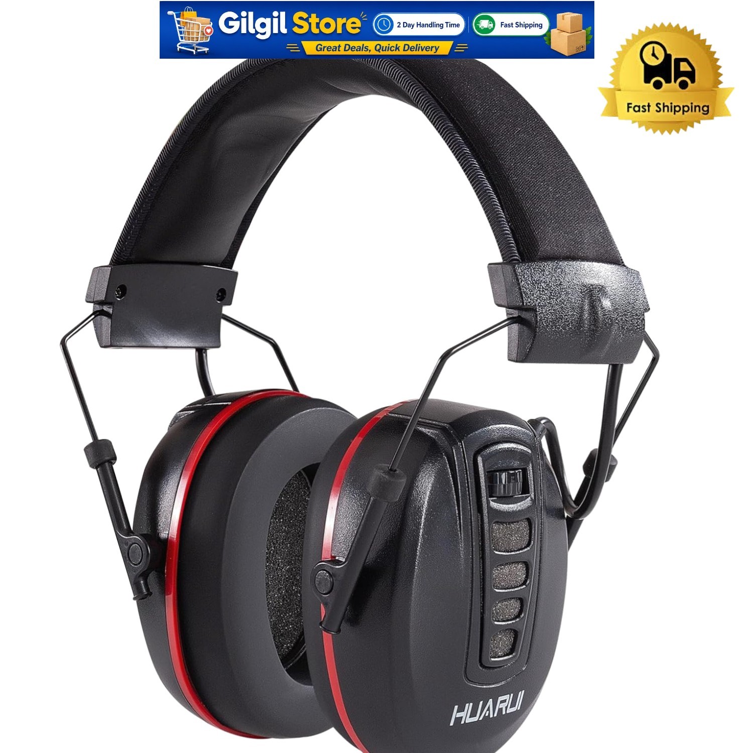 Adjustable 24dB Noise Cancelling Earmuffs for Gun Range – Ultimate Comfort