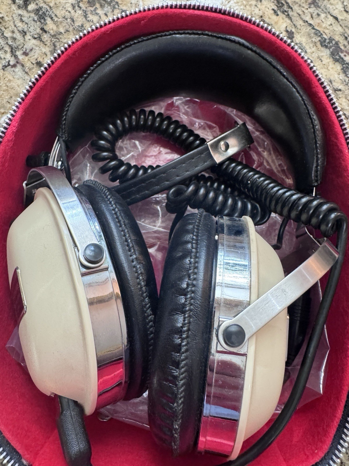 Vintage Rystl Electro-3000 Stereo Headphones With Case Made in Japan