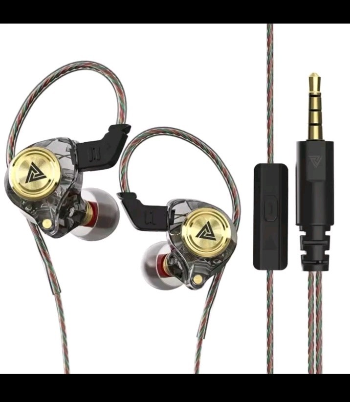 New QKZ AK3 File Wired Earphone w Microphone Hifi Music IEM Bass Headphones Blk