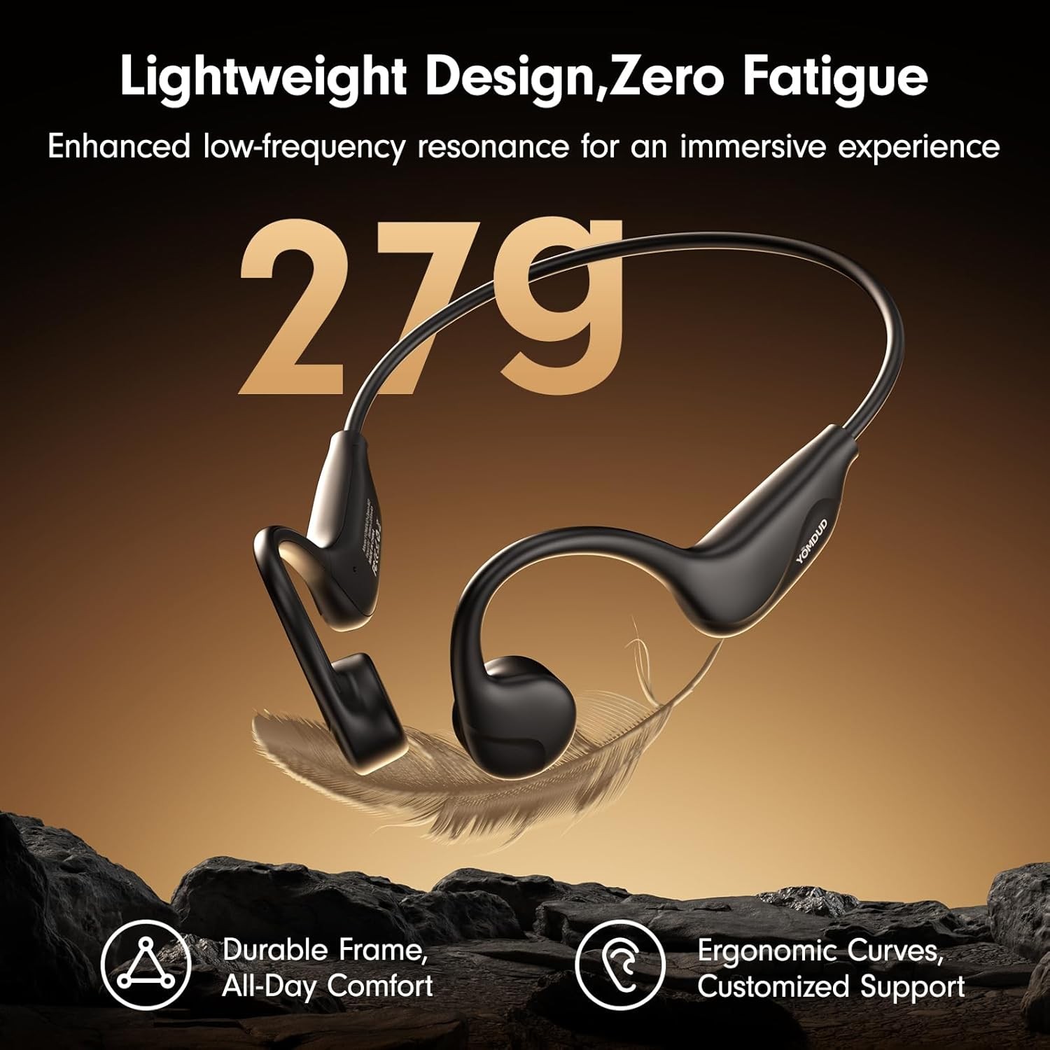 Bone Conduction Bluetooth Headphones Wireless Sports Running IPX5 Waterproof