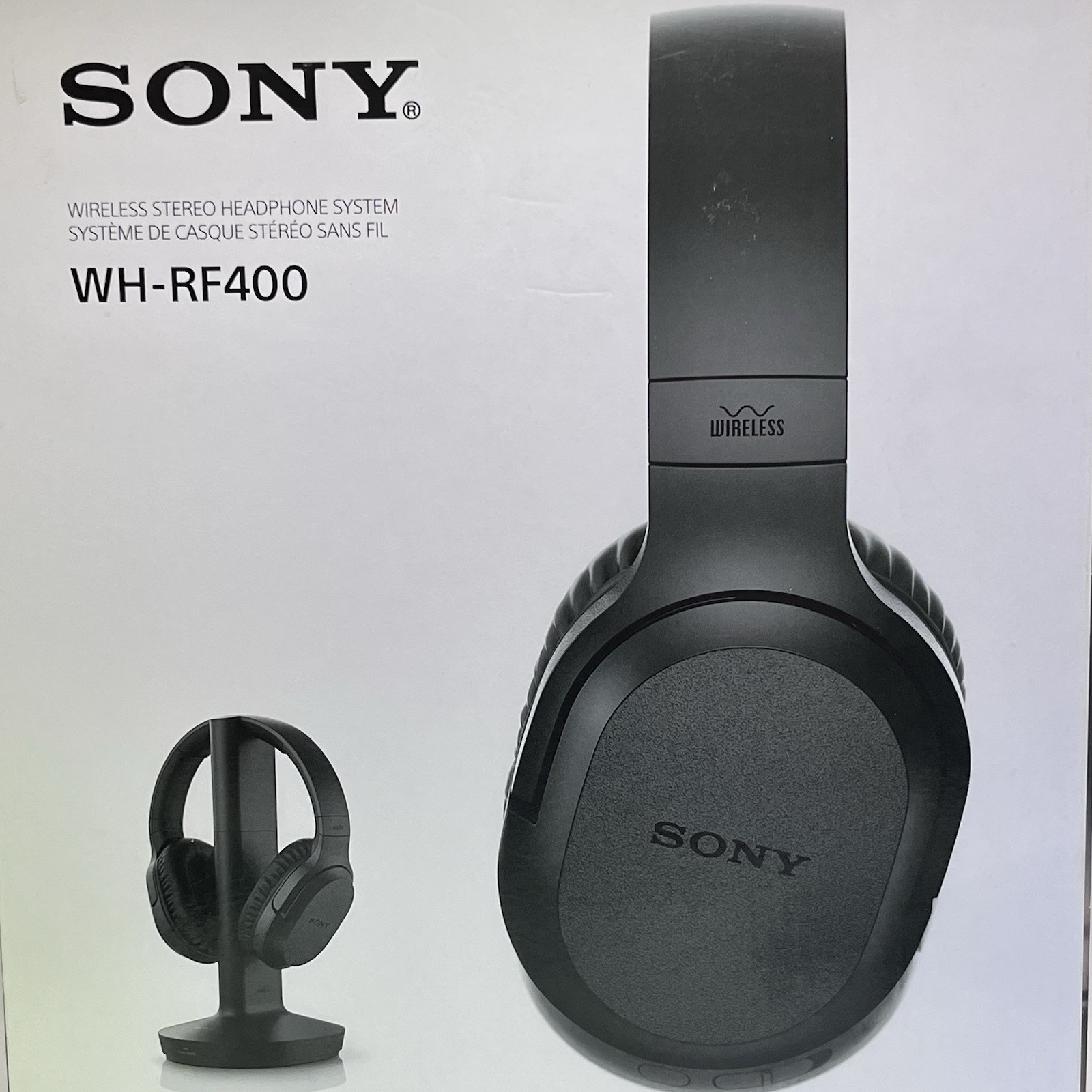 Sony WH-RF400 Wireless Home Theater Headphone System for TV – Black in Open Box