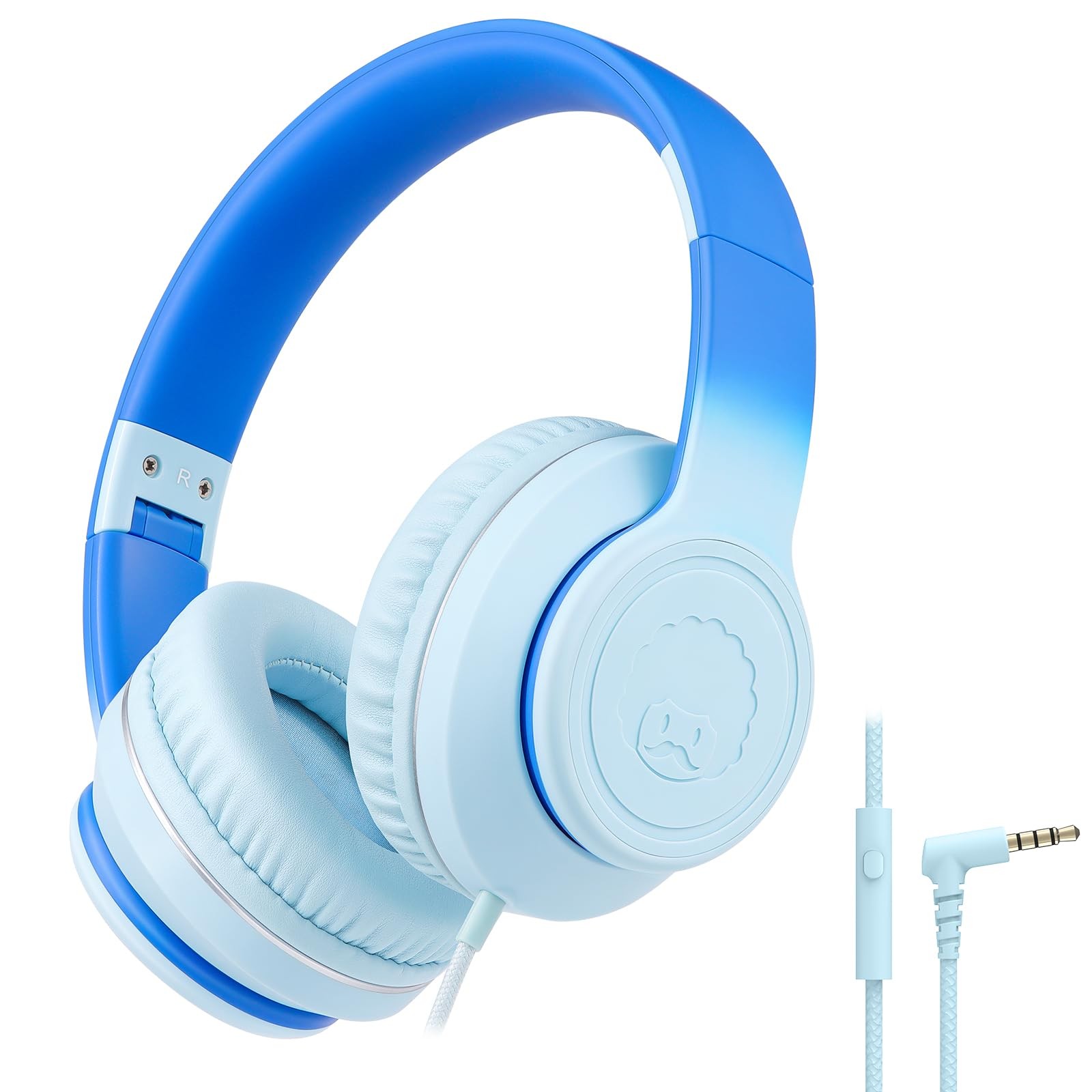 L22 Wired Headphones for Kids Girls Boys Women with Microphone, Foldable 3.5m…