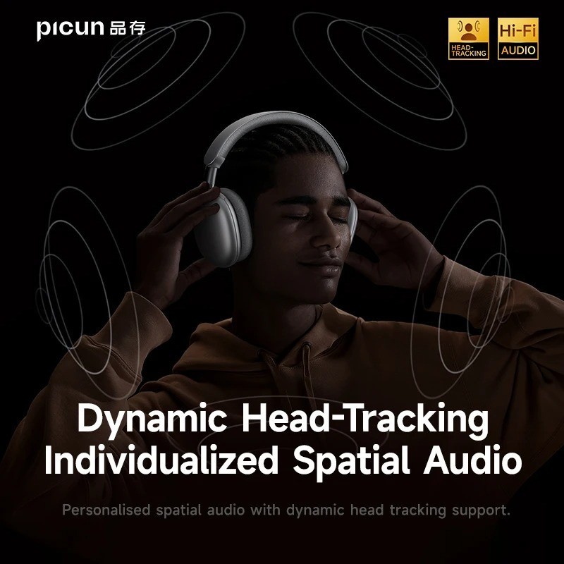 Picun F8 Pro ANC Wireless Headphones Bluetooth 5.3 Headset HIFI 3D Audio Mic