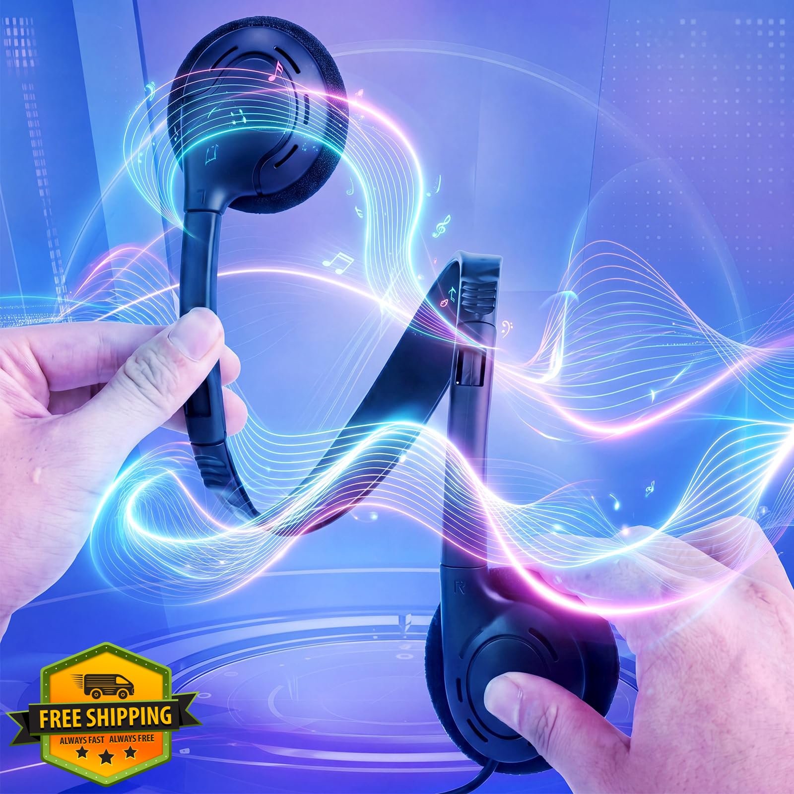 Hoteam 100 Headphones Classroom Black Minimalist