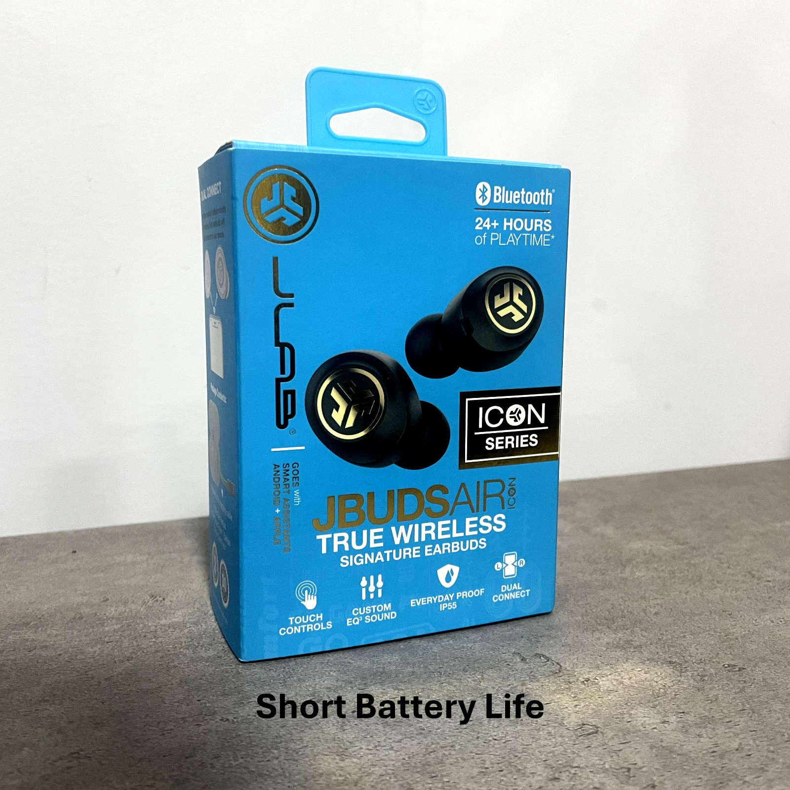JLab JBuds Air Icon True Wireless Headphones Black – Used – Short Battery Life