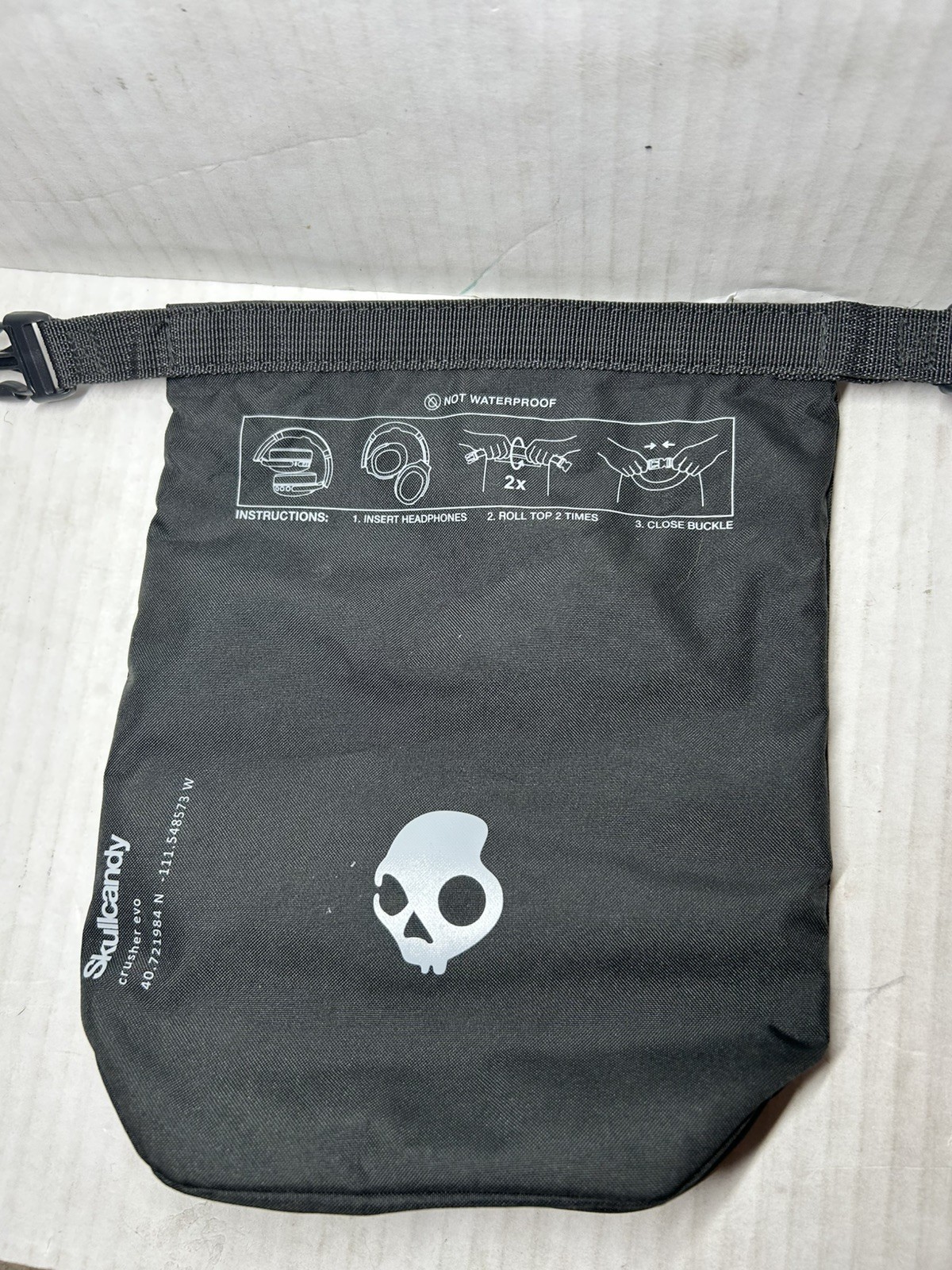 EMPTY SKULLCANDY CRUSHER ANC2 WIRELESS HEADPHONES LINED SOFT CASE CARRY BAG ONLY