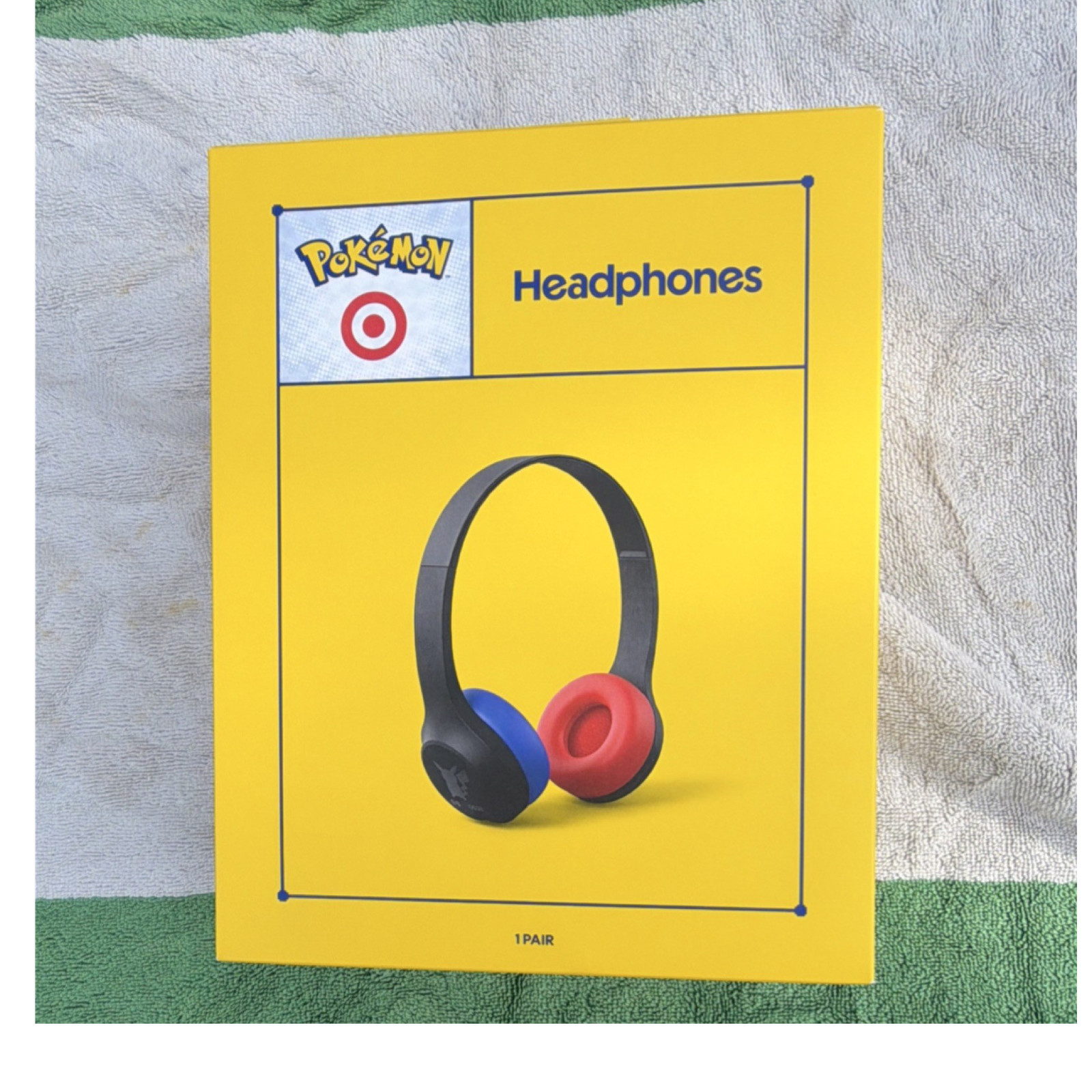 Pokémon Headphones Black Blue Red Built-in Microphone Adjustable Headband iPhone