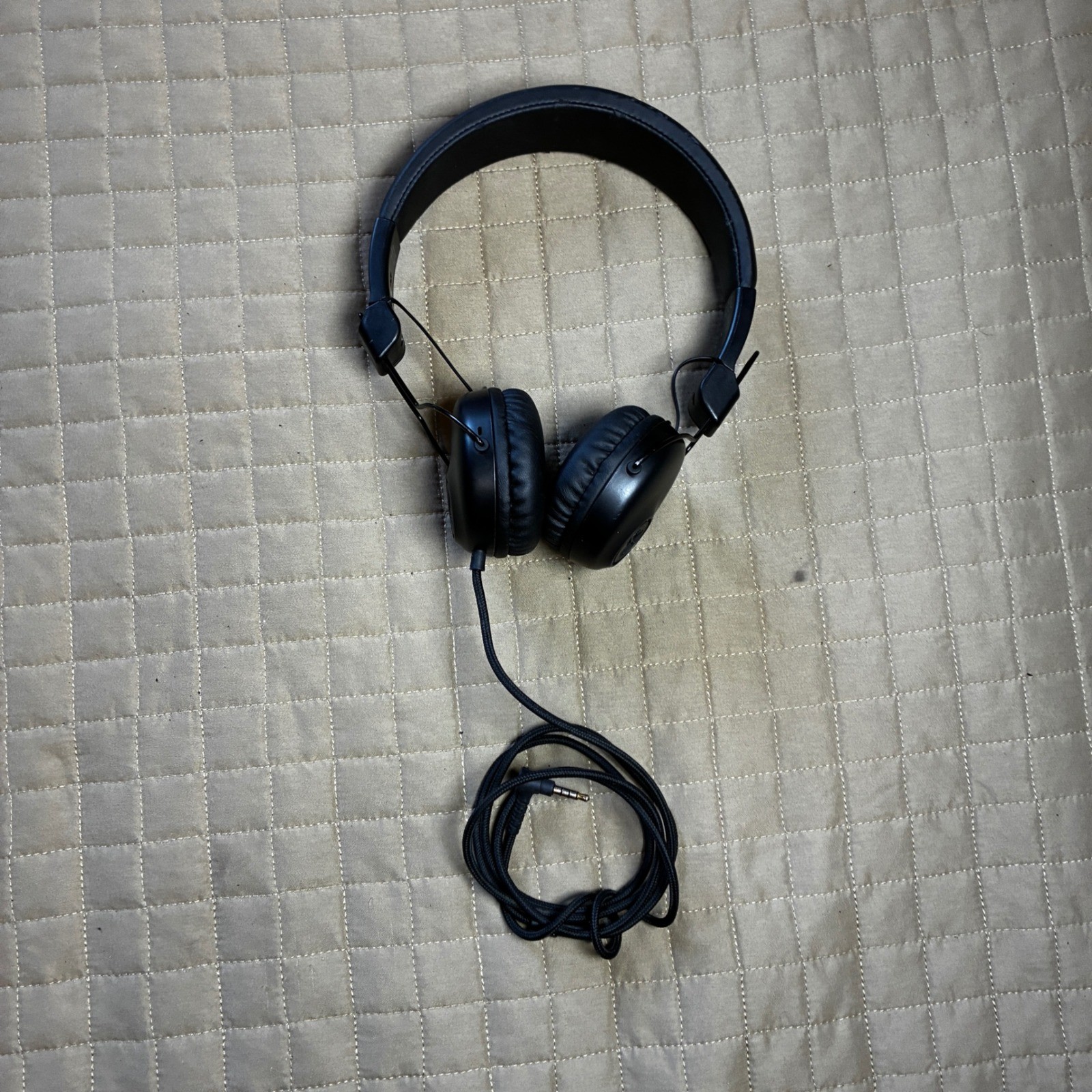 JLab Studio Wired On-Ear Headphones Black Braided Cable 3.5mm Jack Adjustable