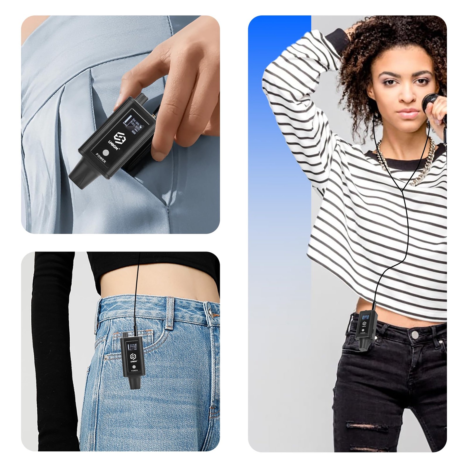 A9 UHF Wireless in-Ear Monitor Pro System Transmitter and Beltpack Receiver f…