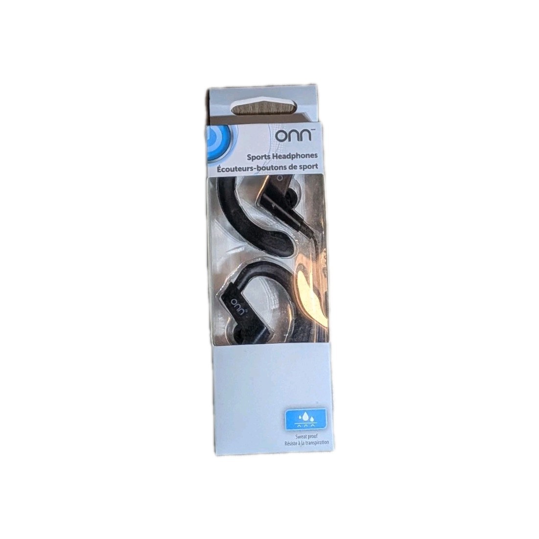ONN Wireless Sports In-Ear Hook IPX5 Water-Resistant Headphones (Black / Lilac)
