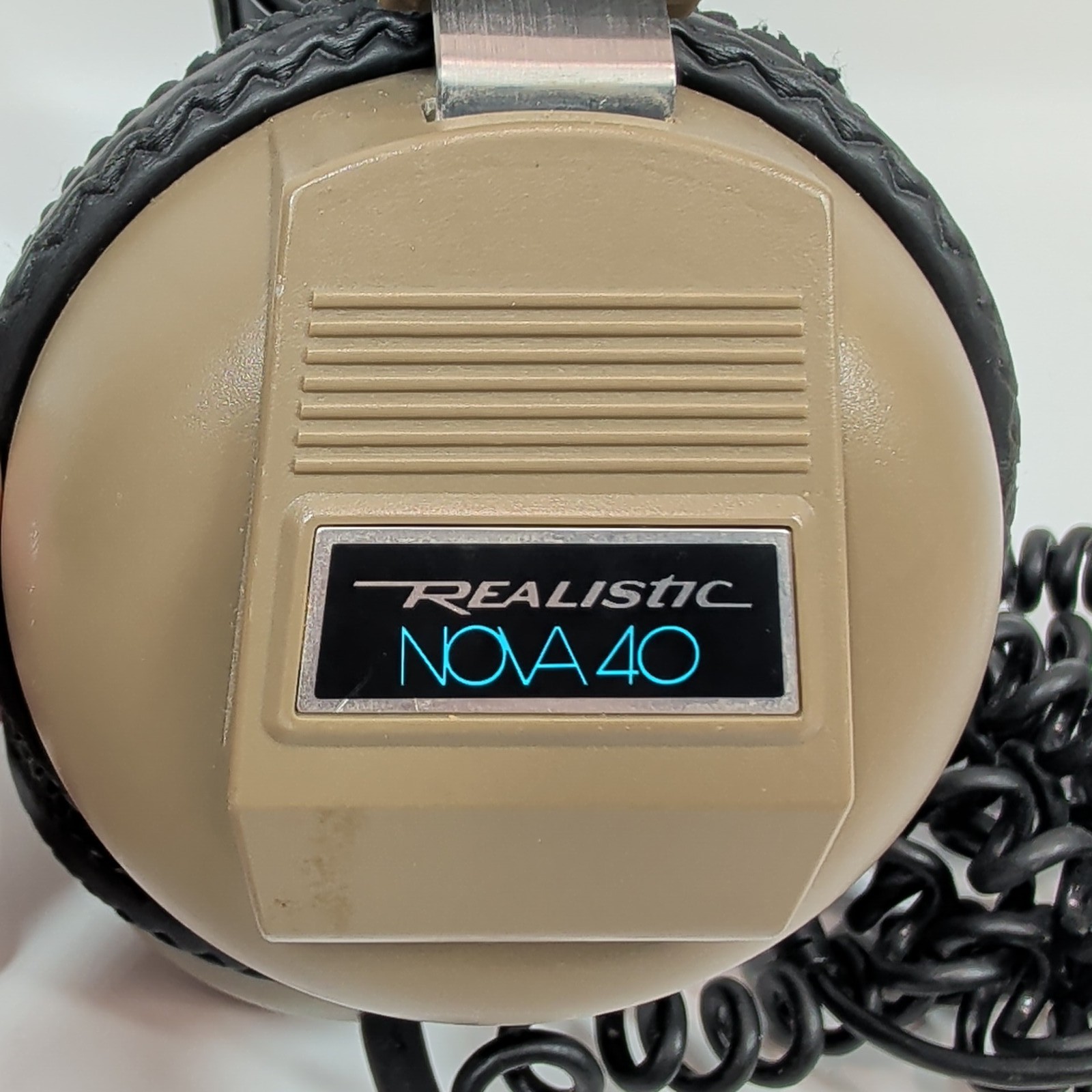 Vintage Realistic Nova 40 Over-Ear Stereo Headphones Coiled Cable 1/4″ Jack