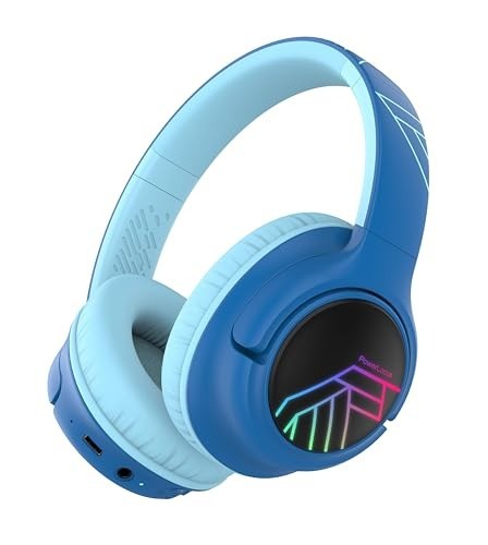 Wireless Kids Bluetooth Headphones Over Ear LED Lights Volume Limited 45H