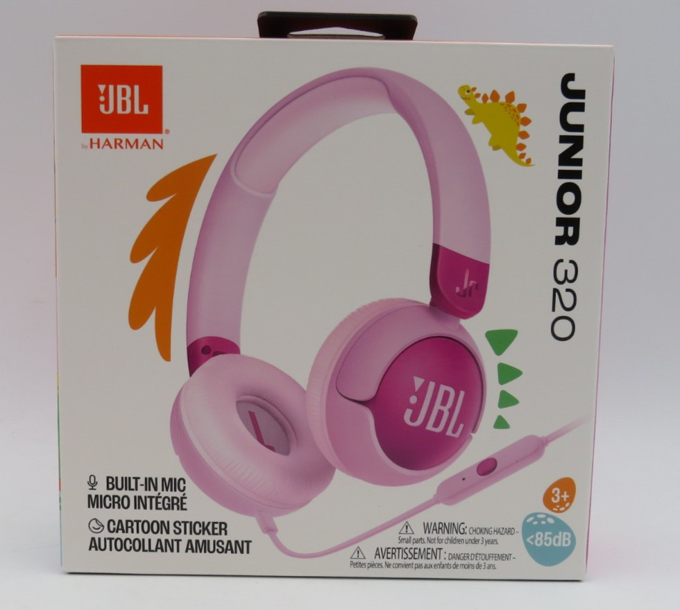 JBL Junior 320 Kid Safe On-Ear Wired Headphones for Kids (Purple) NEW SEALED