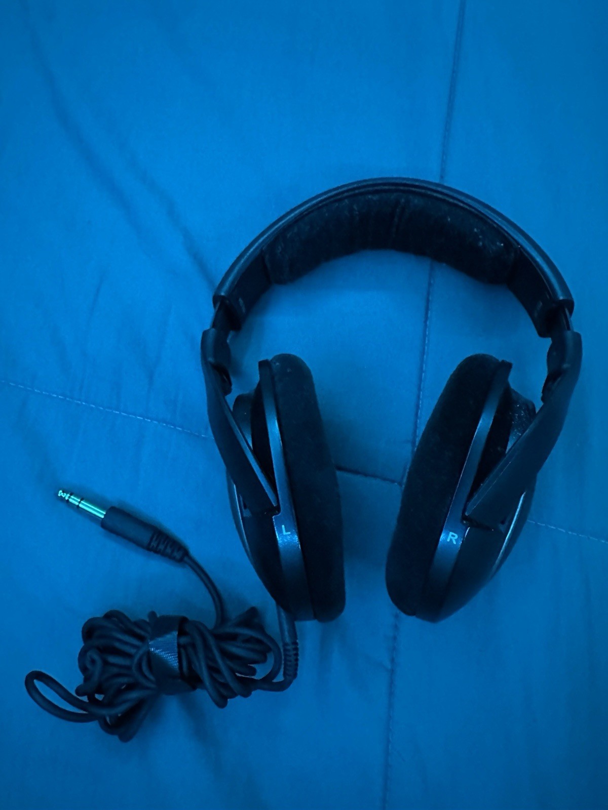 Sennheiser HD 558 Black Over-Ear Headphones with 3.5mm Adapter Tested and Works
