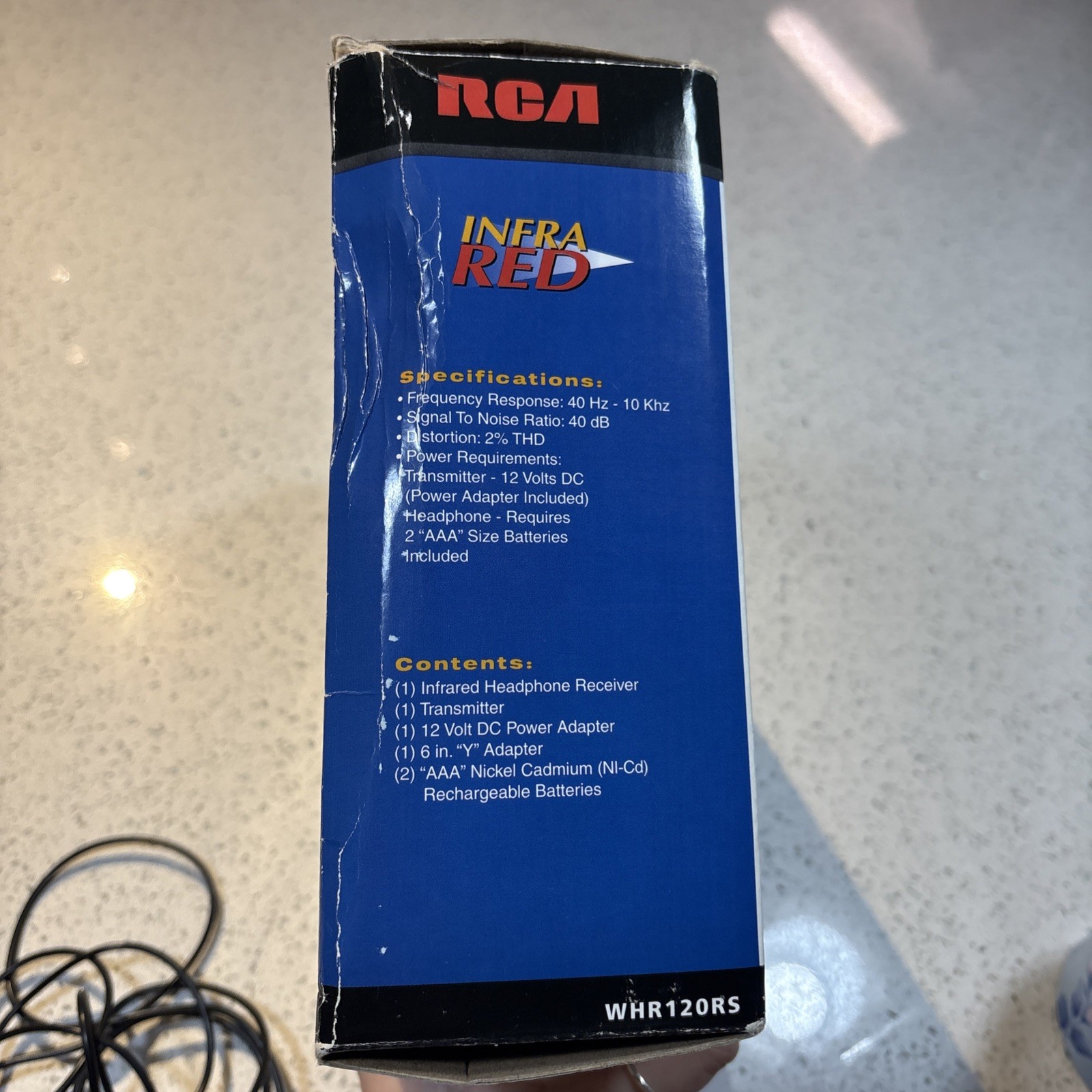 Vintage 2001 RCA WHR120RS Wireless Over Ear Headphones Infra Red New Open Box