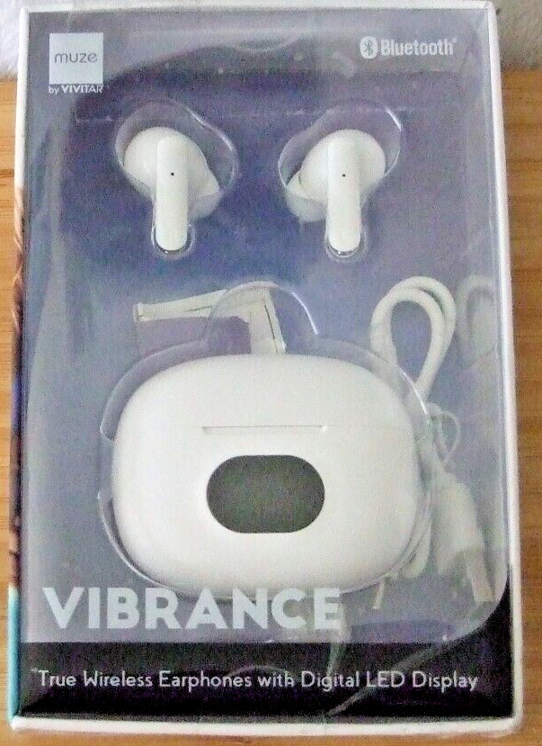 Brand New True Wireless Earphones w/Digital LED Display By Vivitar