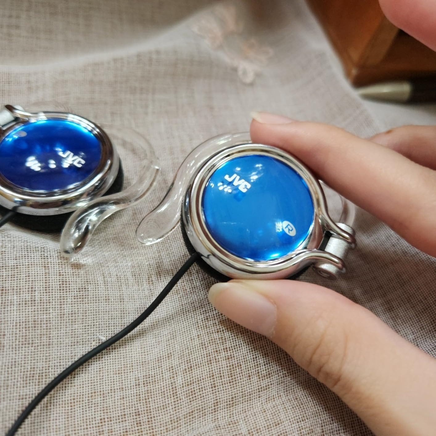 JVC HP-AL102-A Open Air On-Ear Headphone High-magnetic lapis blue Less ear pain