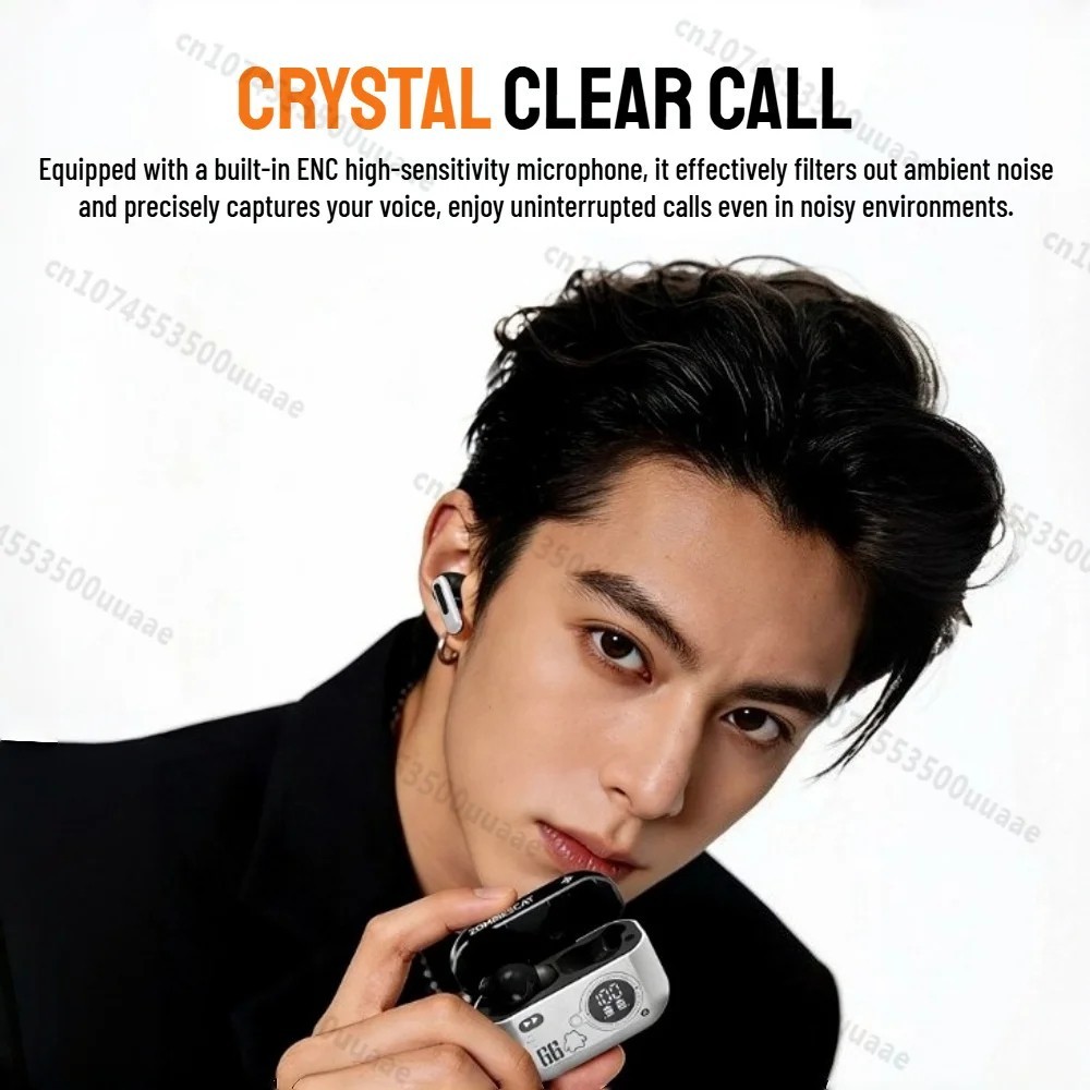 Zombies Cat B20 ANC Wireless Earbuds Bluetooth 6.0 HiFi Noise Cancelling Gaming