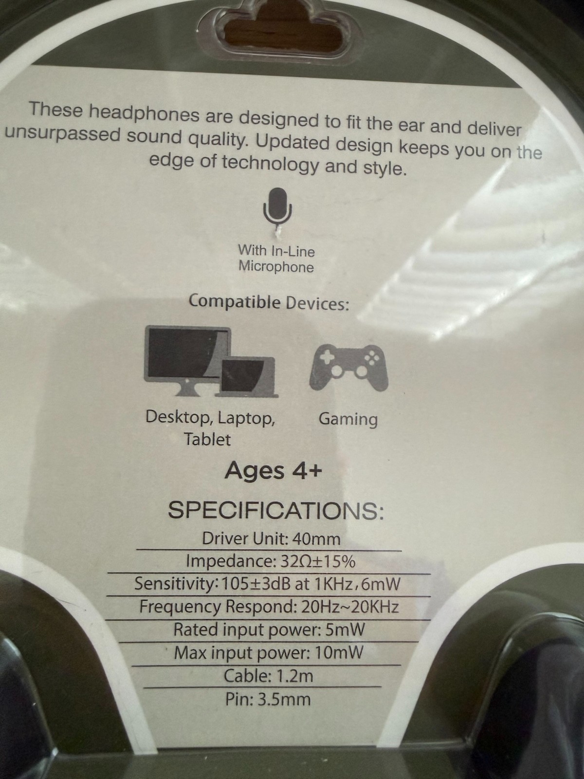 Locker Club Headphones 4+ Kids Black- Studio Grade New