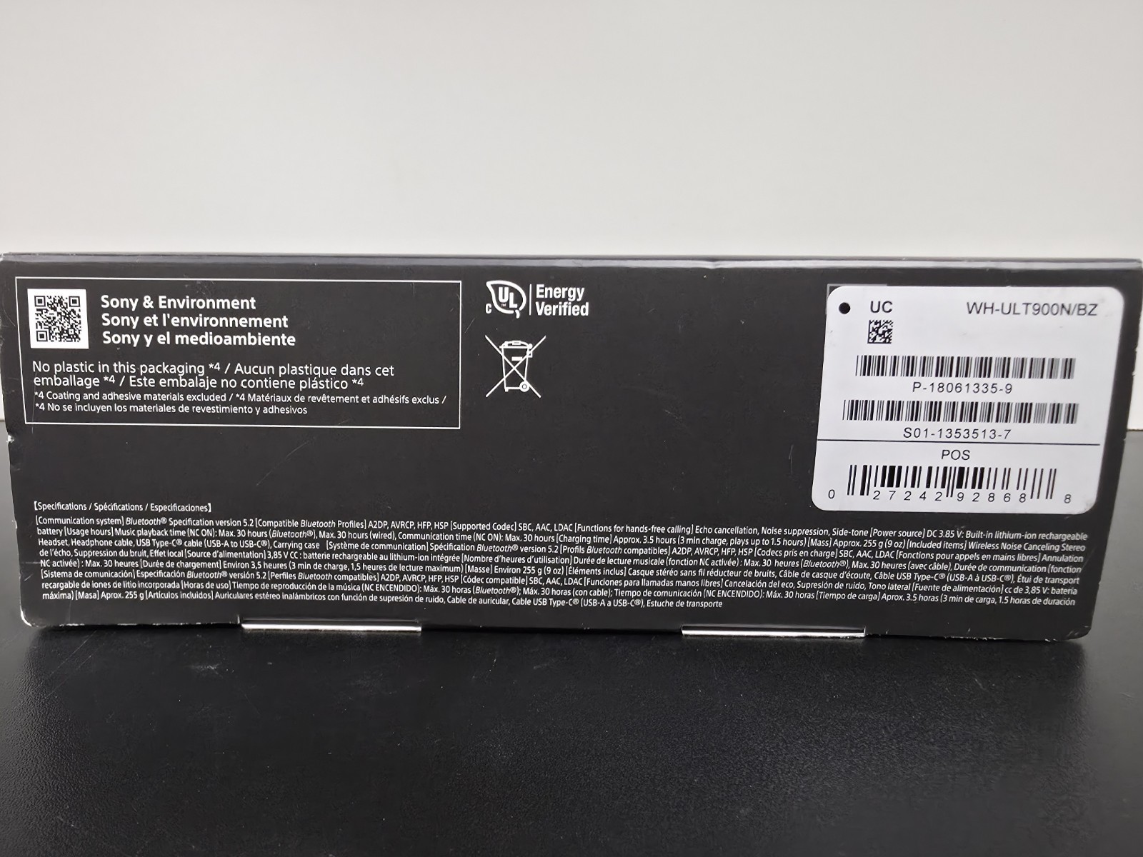 Sony WH-ULT900N Model: YY2981 Black NEW/SEALED DMG PKG