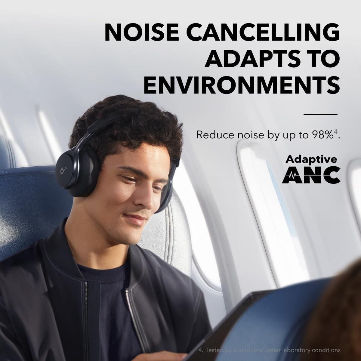 soundcore Space One Wireless Over-Ear Headphones – Jet Black/no Pakage