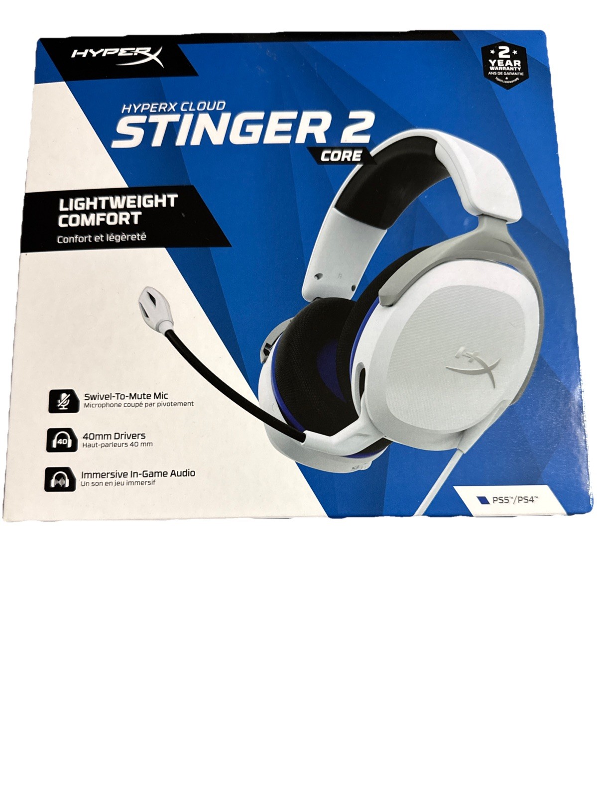 HyperX Cloud Stinger 2 Core – Gaming Headset – PlayStation – White