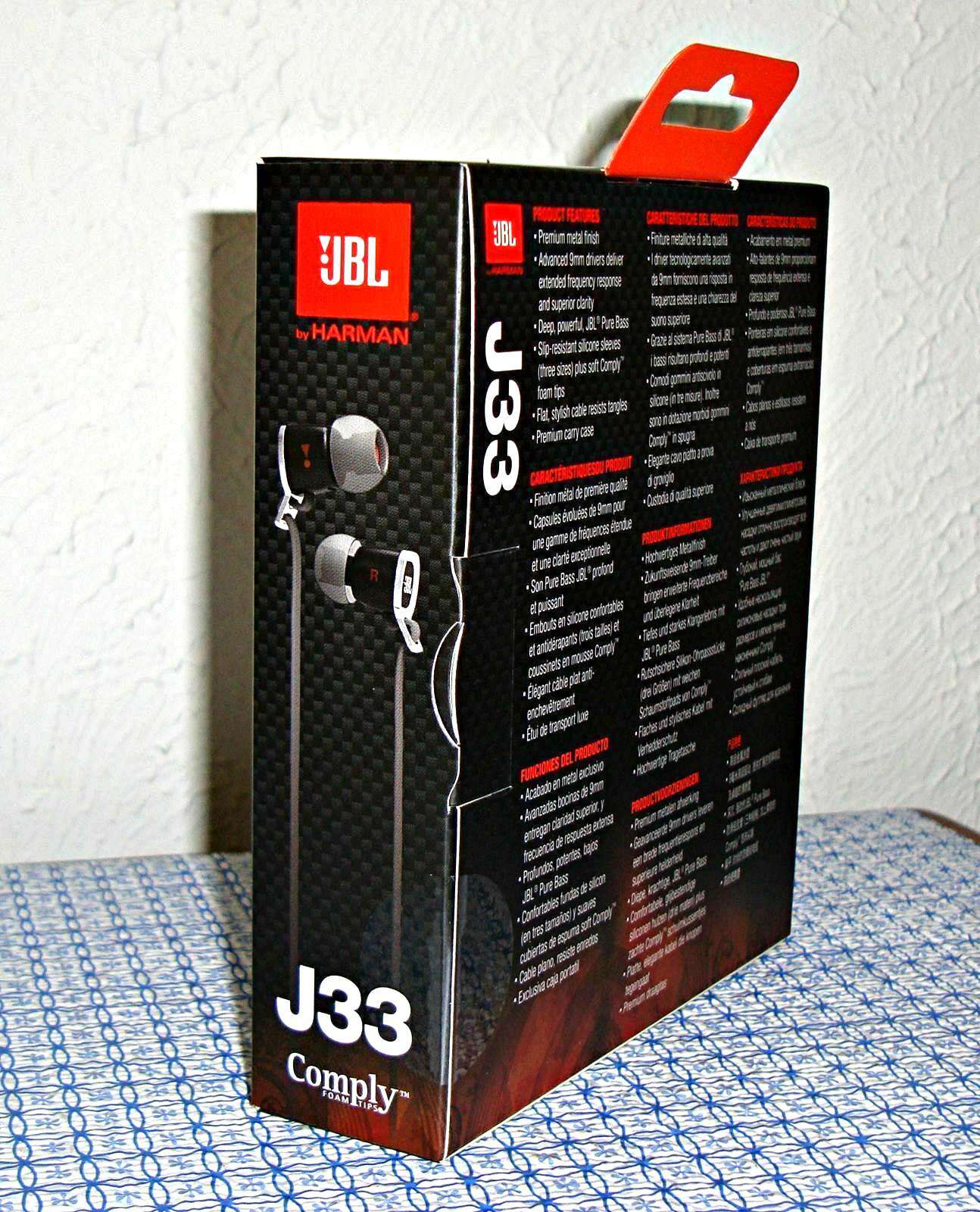 【NEW】JBL J33 PREMIUM IN-EAR HEADPHONES (BLACK)