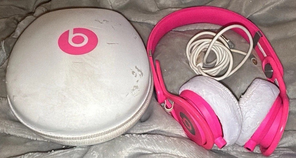 Beats by Dr. Dre Beats MIXR Over the Head DJ Wired Headphones – Pink White