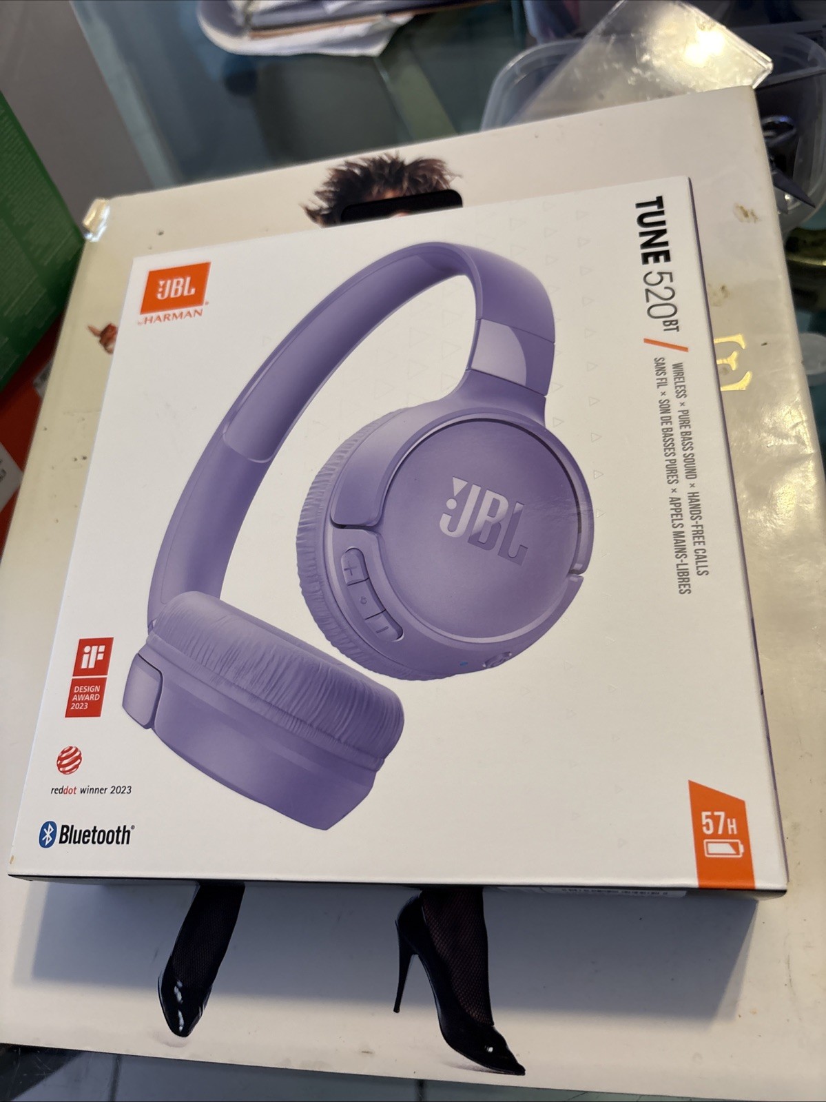 JBL Tune 520BT – Purple, Wireless On-Ear, 57H Battery, Speed Charge, Foldable