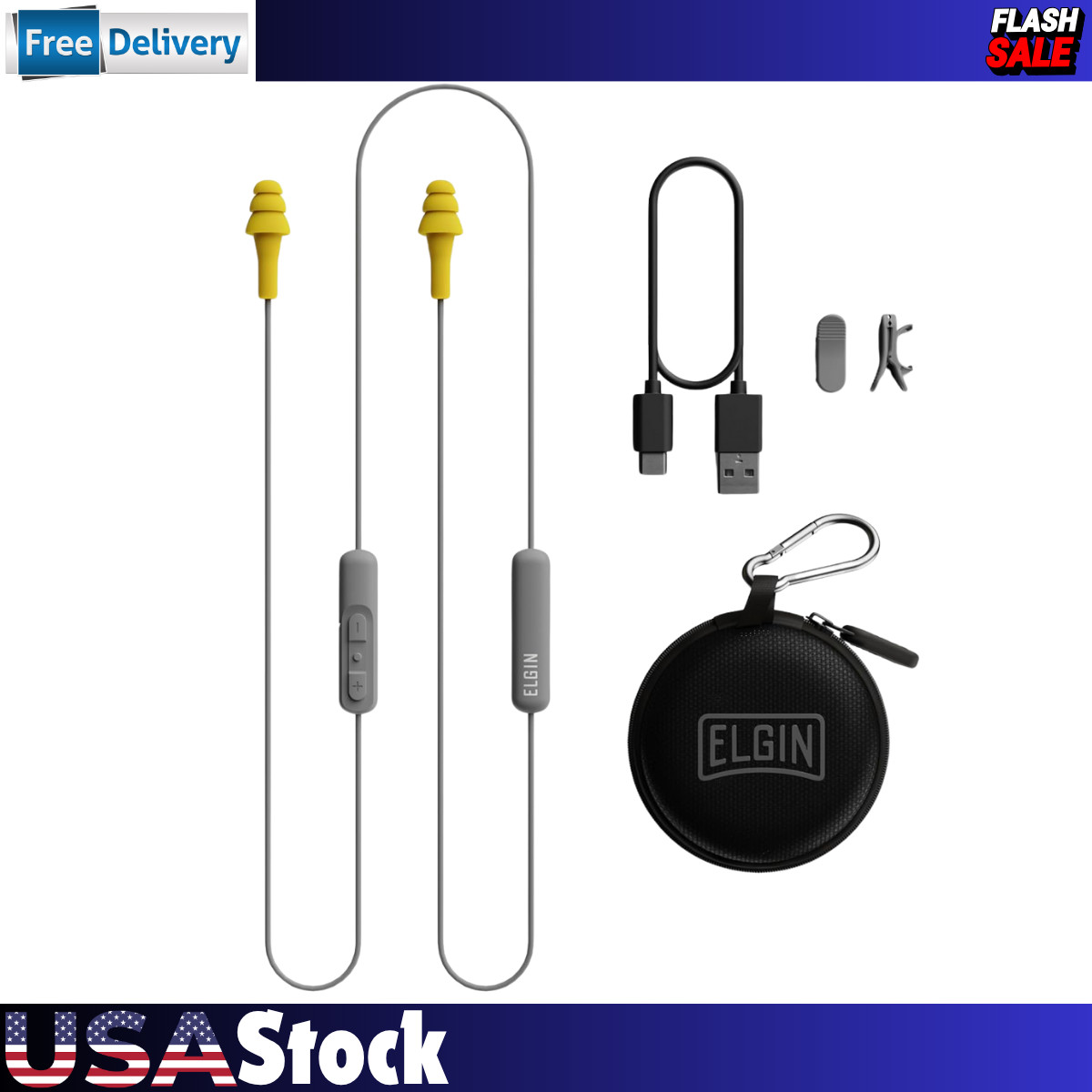 Elgin Ruckus Wireless Bluetooth Earplug Headphones 25 dB Noise Reduction Ear …