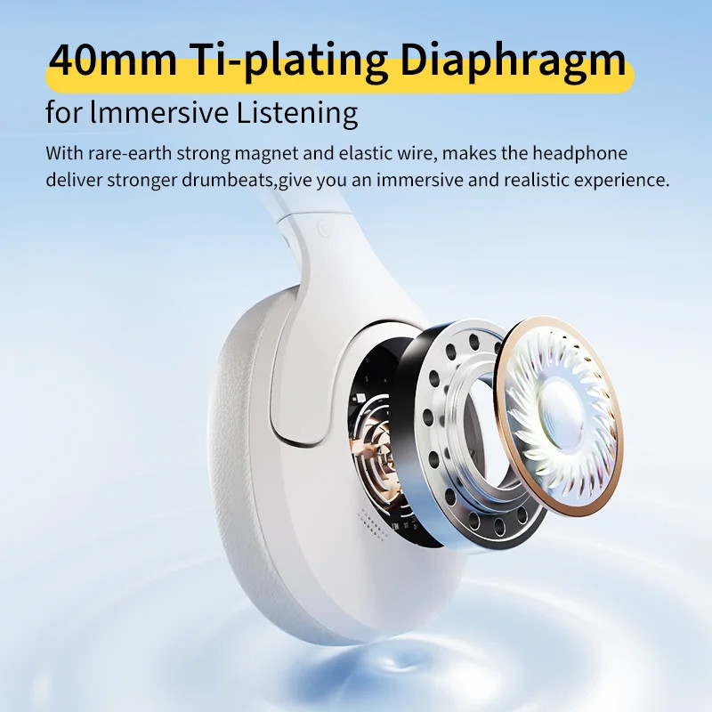 QCY H3 Lite ANC Headphones Bluetooth 5.3 Foldable 60H Battery Dual Connect