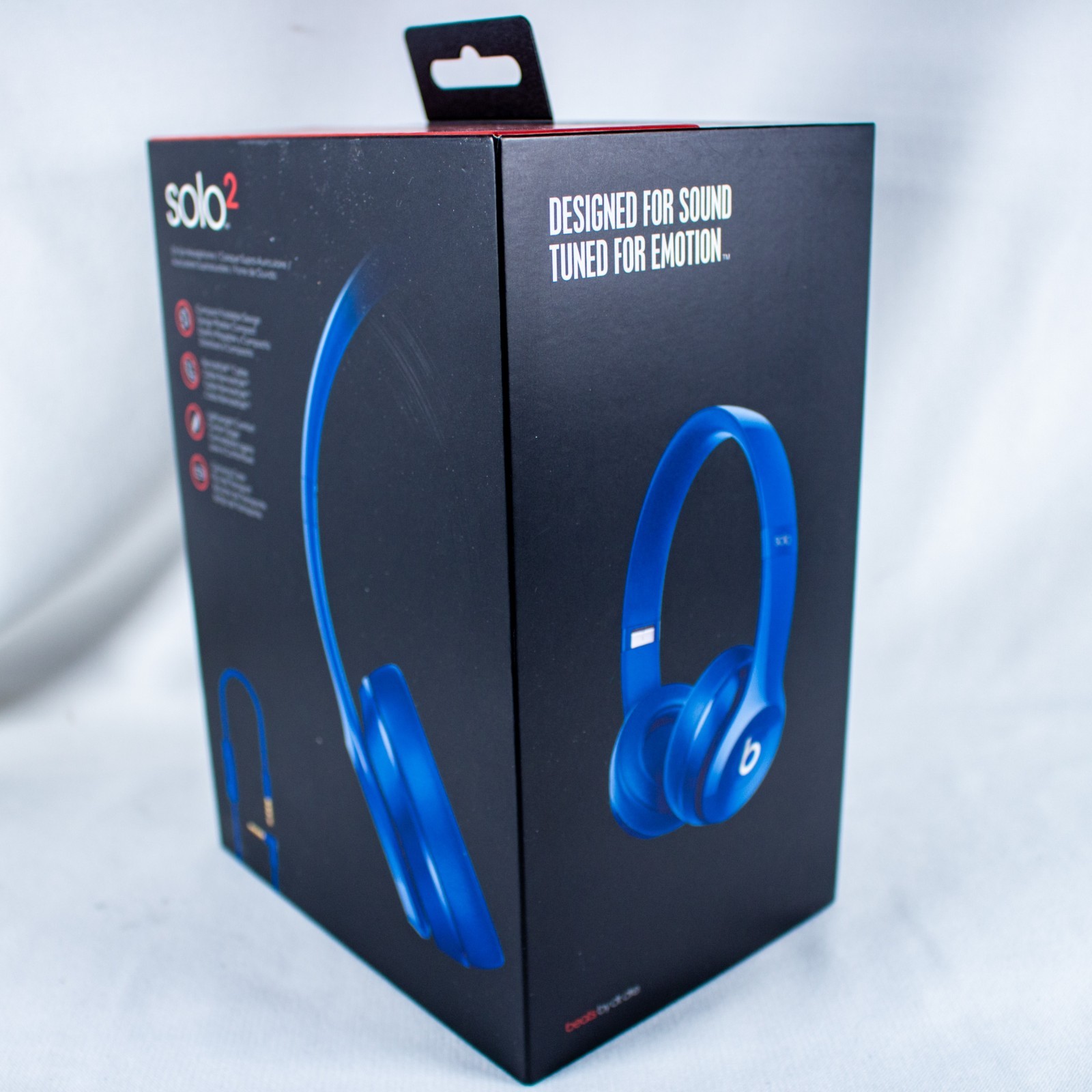 BEATS SOLO2 by Dr. Dre Solo Sapphire Blue Foldable Headphone Empty Box