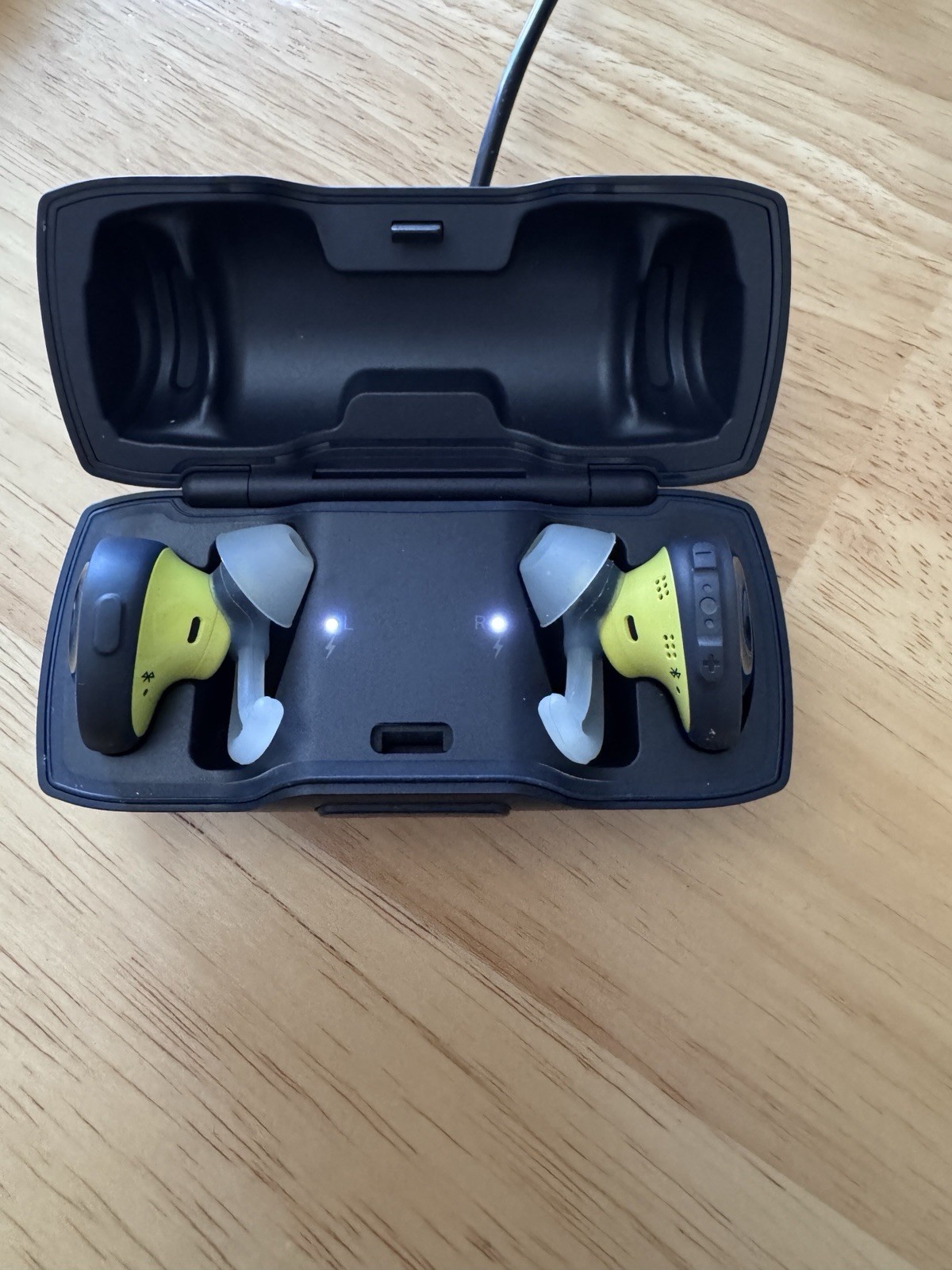Bose SOUNDSPORT FREE WIRELESS Headphones Earbuds Midnight Blue – Citron Yellow