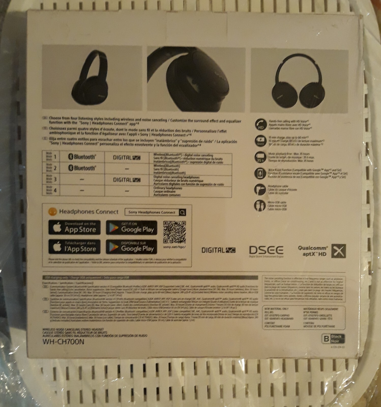 Official Sony Over-Ear Headphones WH-CH700N Wireless Bluetooth Noise Canceling.