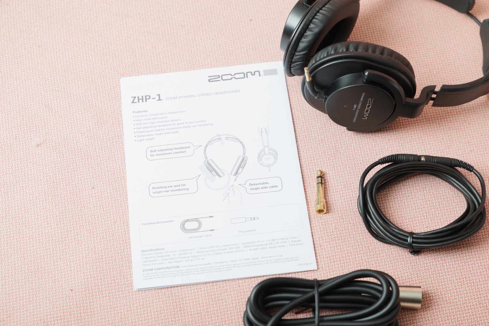 Zoom Zhp-1 Studio Monitor Headphones