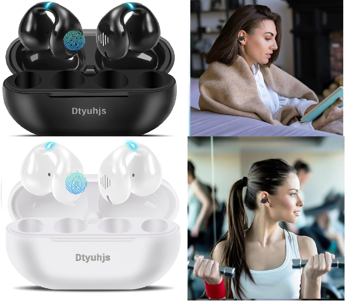 Inear Bluetooth Earbuds Headset TWS5.3 Wireless Earphone Invisible for All Phone