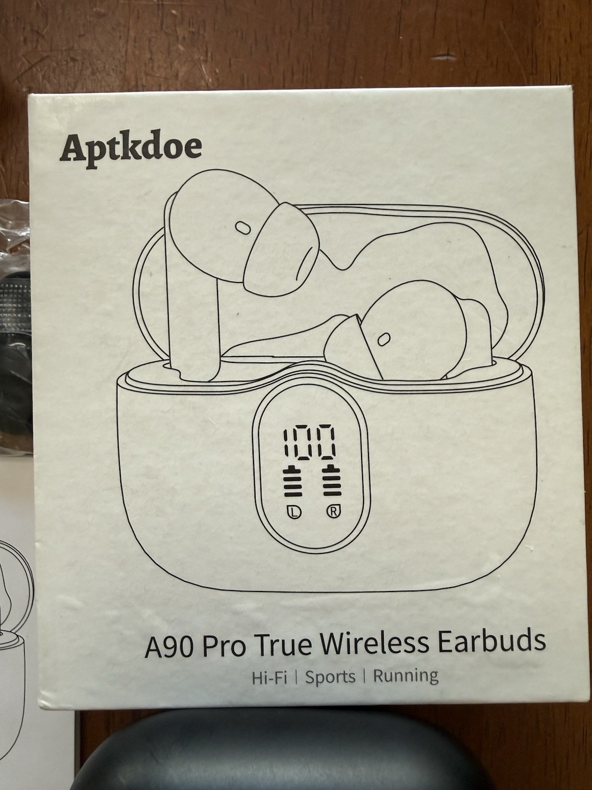 Aptkdoe A90 Black Pro True Wireless Earbuds Hi-Fi Sports Running