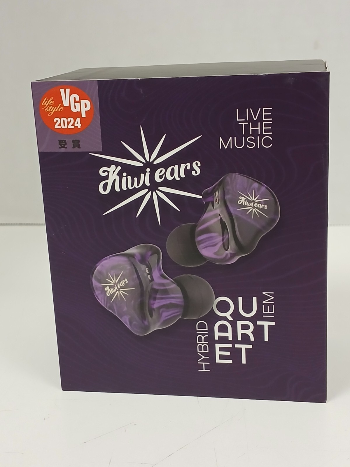 Kiwi Ears Quartet Hybrid IEM In-Ear Monitors, Purple