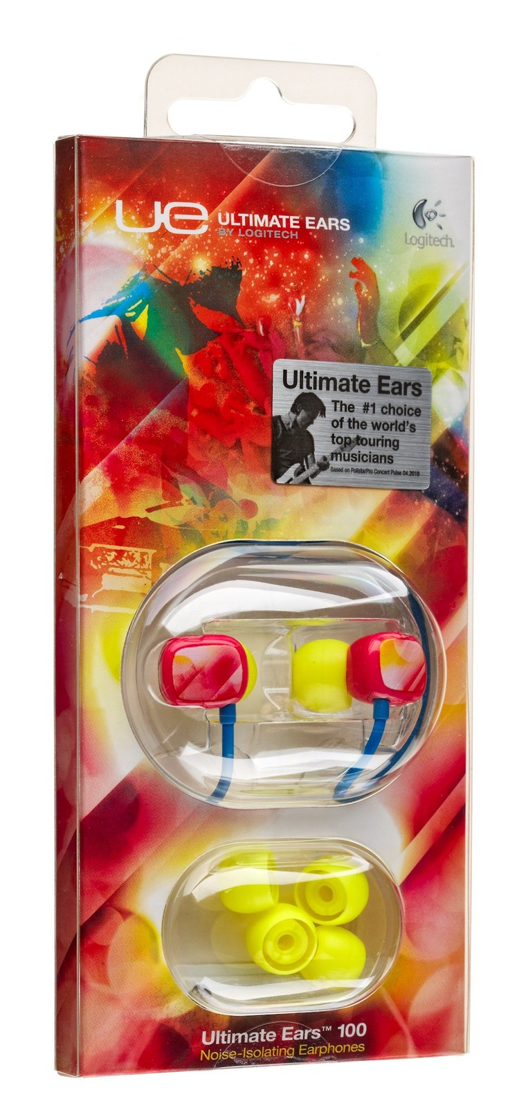 Ultimate Ears 100 Noise-Isolating Earphones – Pink Haze Pink/Yellow