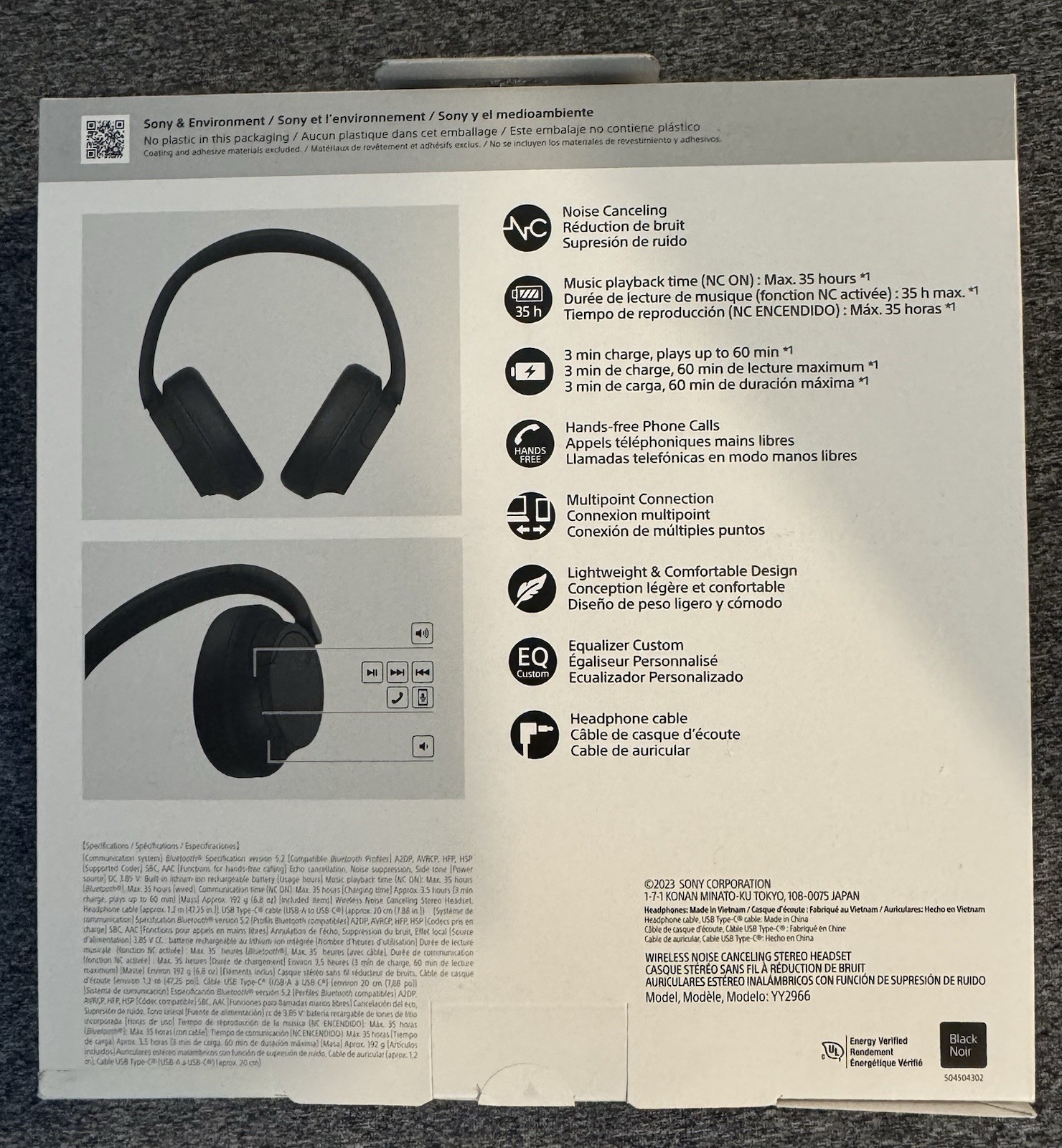 Sony WH-CH720N Wireless Over-Ear Headphones Black Microphone and Alexa Built-in