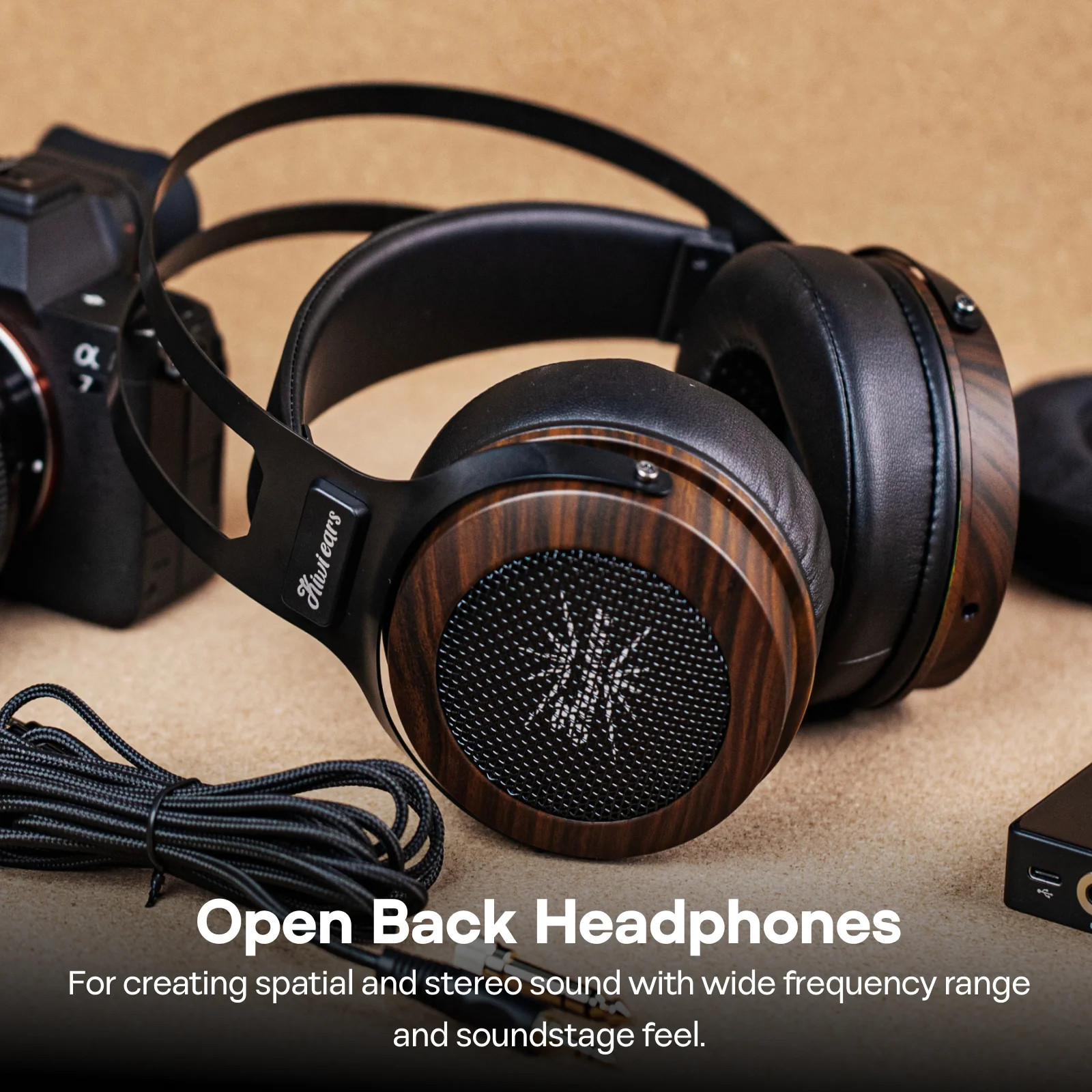 Kiwi Ears Altruva Hi-Fi Open-Back Headphones 50mm Dynamic Driver