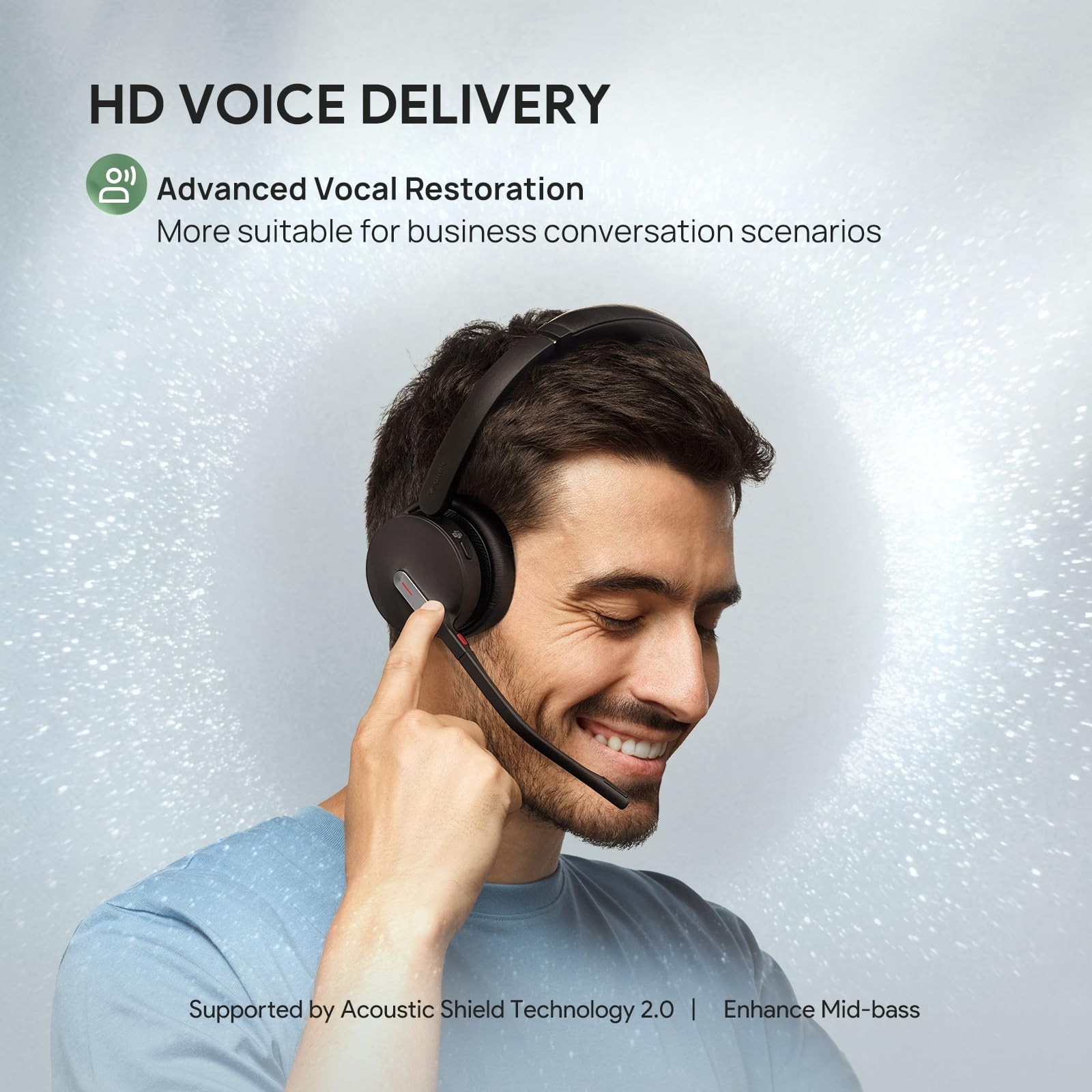 Yealink BH70 Mono Wireless Headset AI Microphone Sound Isolation Teams Zoom