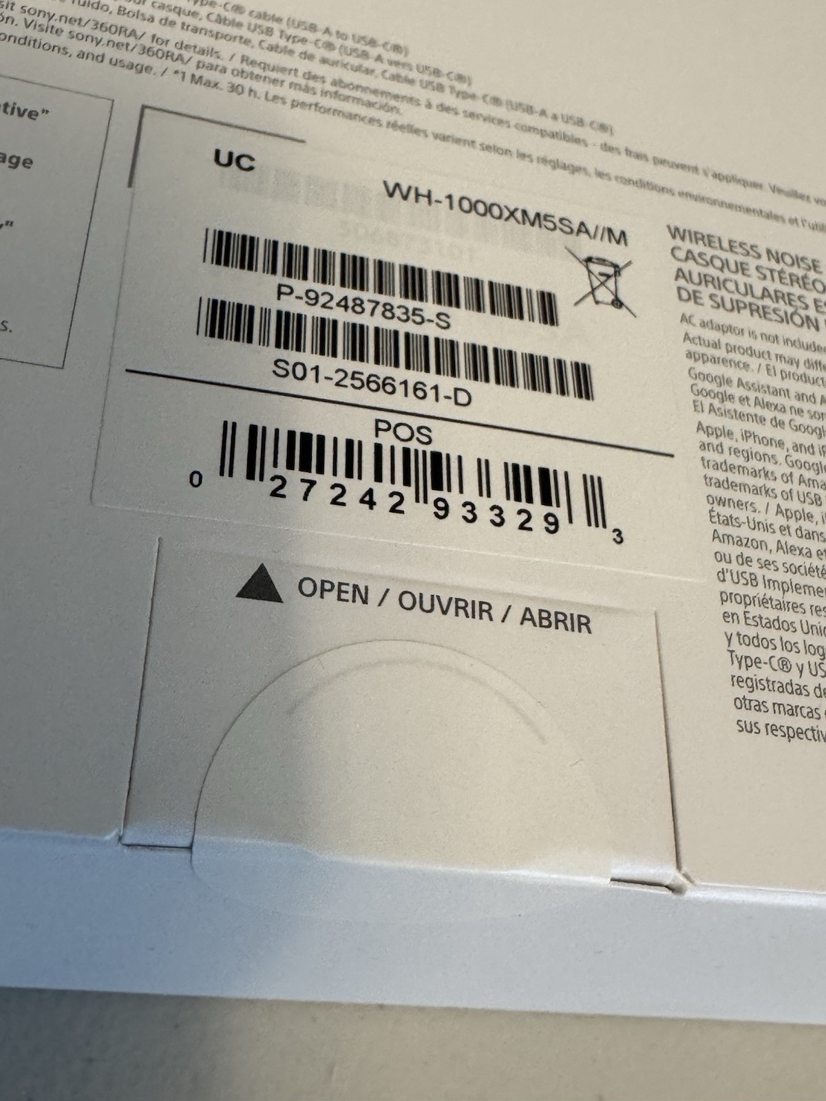 Sony WH-1000XM5SA Wireless Noise Canceling Headphones – Black
